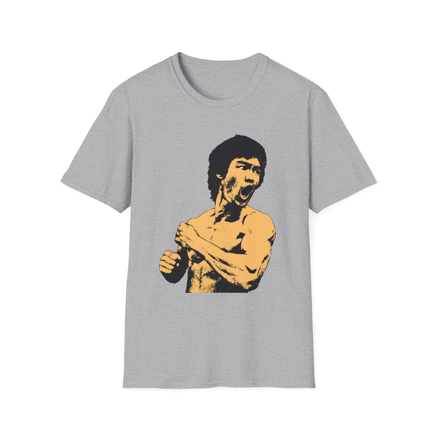 Dragon Kung-Fu Icon Halftone Pop Art Unisex Softstyle T-Shirt