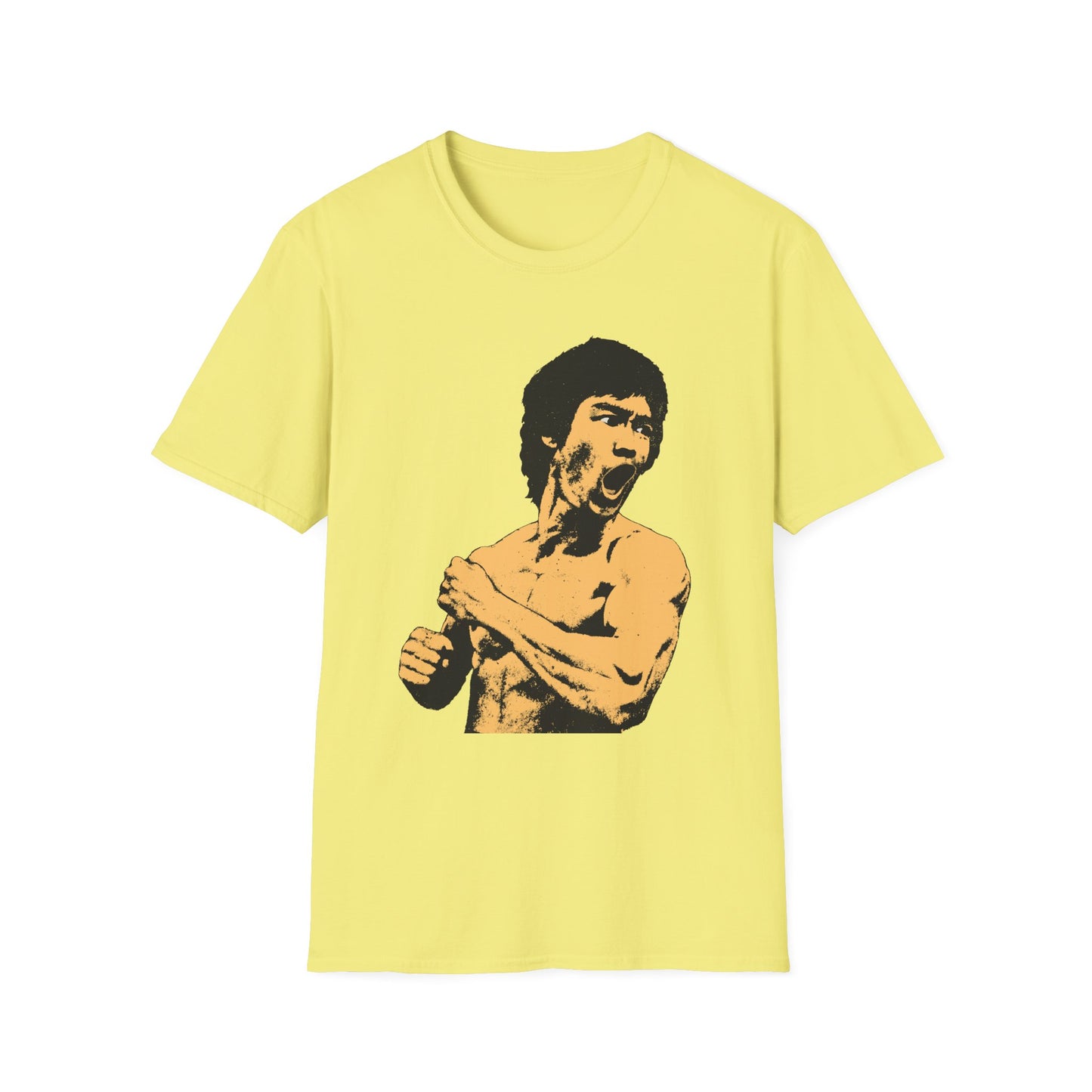 Dragon Kung-Fu Icon Halftone Pop Art Unisex Softstyle T-Shirt