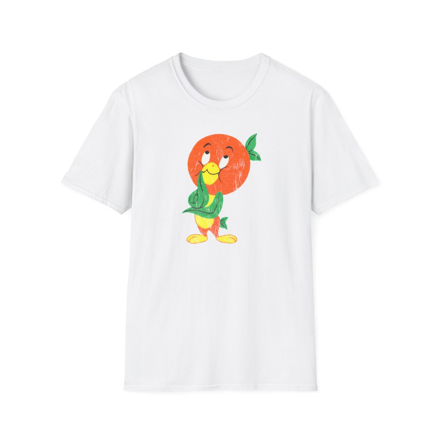 Orange Bird Distressed Softstyle Unisex T-Shirt