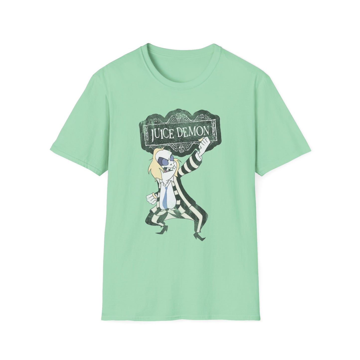 Juice Demon Engrish Parody Meme Distressed Unisex Softstyle T-Shirt