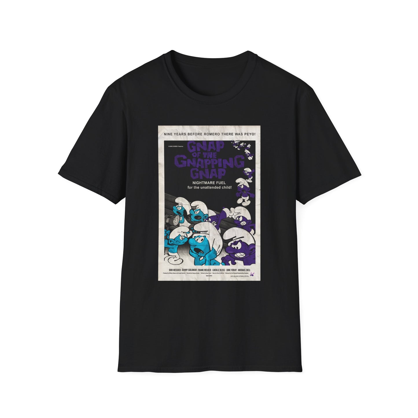 GNAP OF THE GNAPPING GNAP x Night of the Living Dead Poster (Vintage) Unisex Softstyle T-Shirt