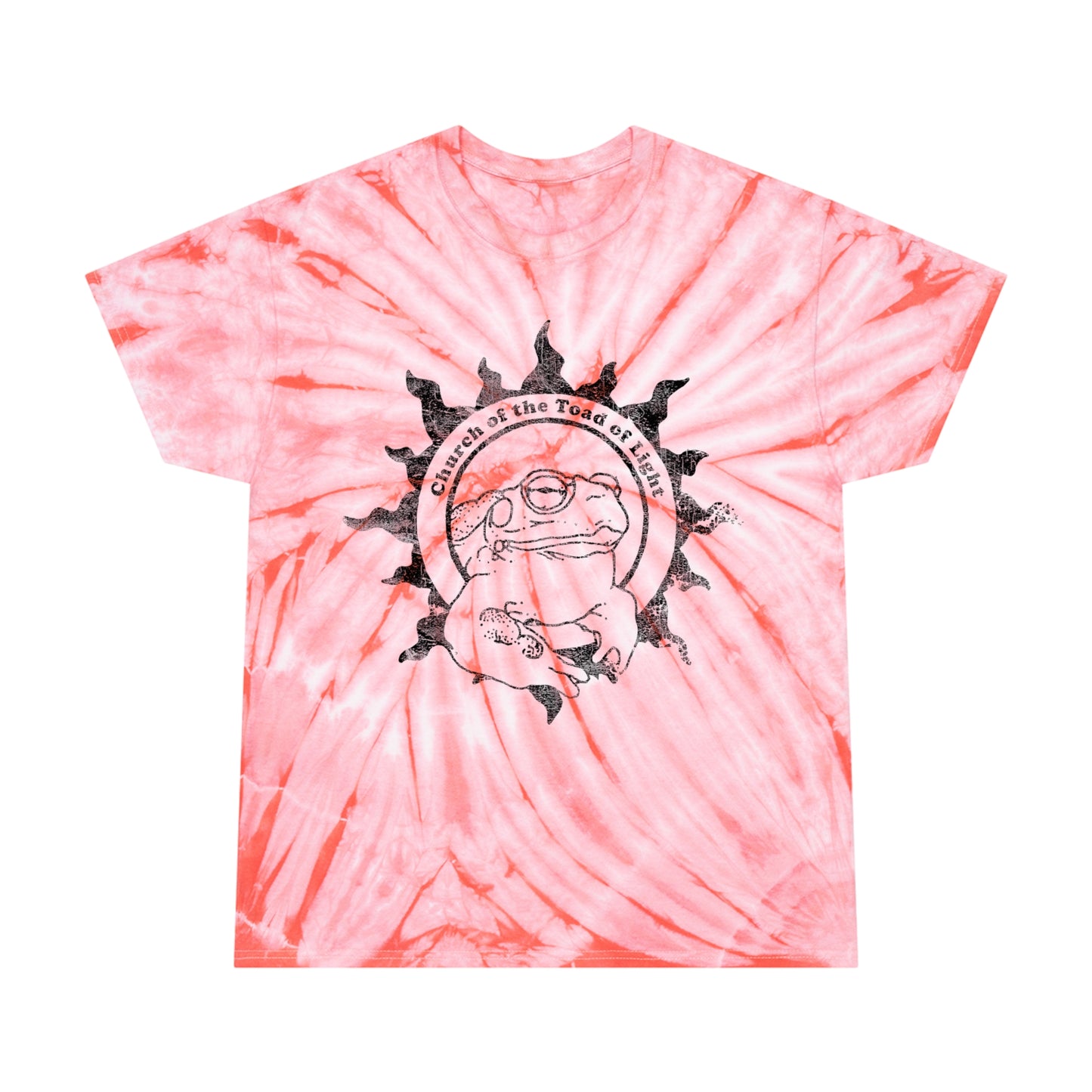 Church of the Toad of Light Bufo Alvarius Distressed Psychedelic Tie-Dye Cyclone Meme Tee