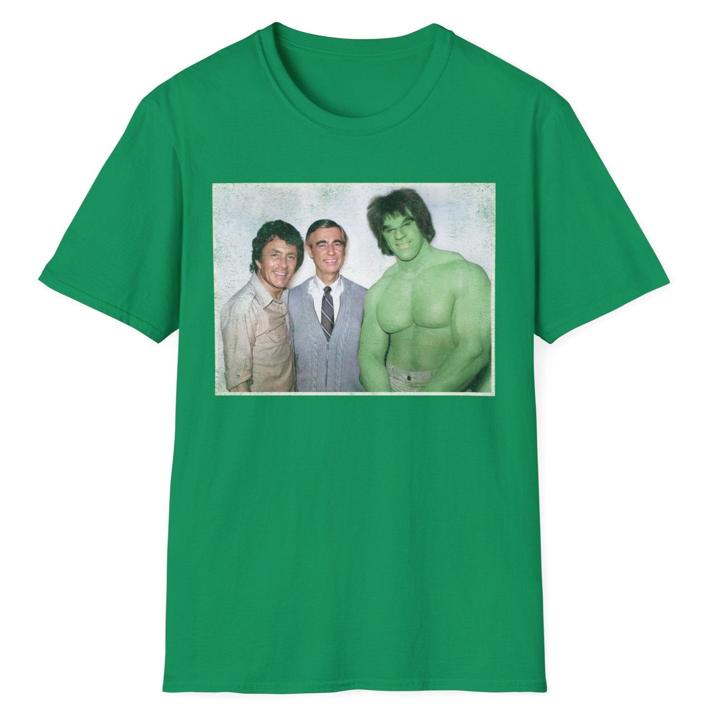 Kind Neighbor & The Green Giant 70s TV Legends Retro Distressed Unisex Softstyle T-Shirt