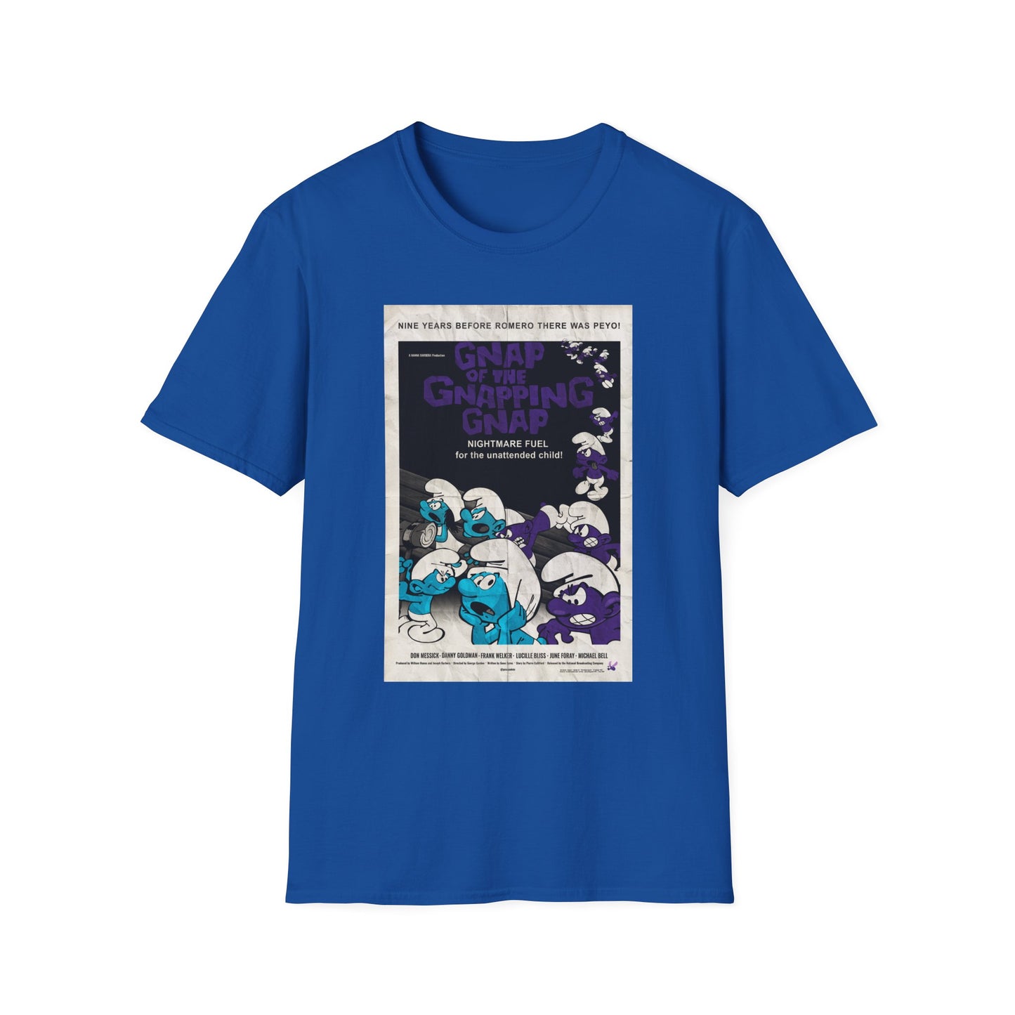 GNAP OF THE GNAPPING GNAP x Night of the Living Dead Poster (Vintage) Unisex Softstyle T-Shirt