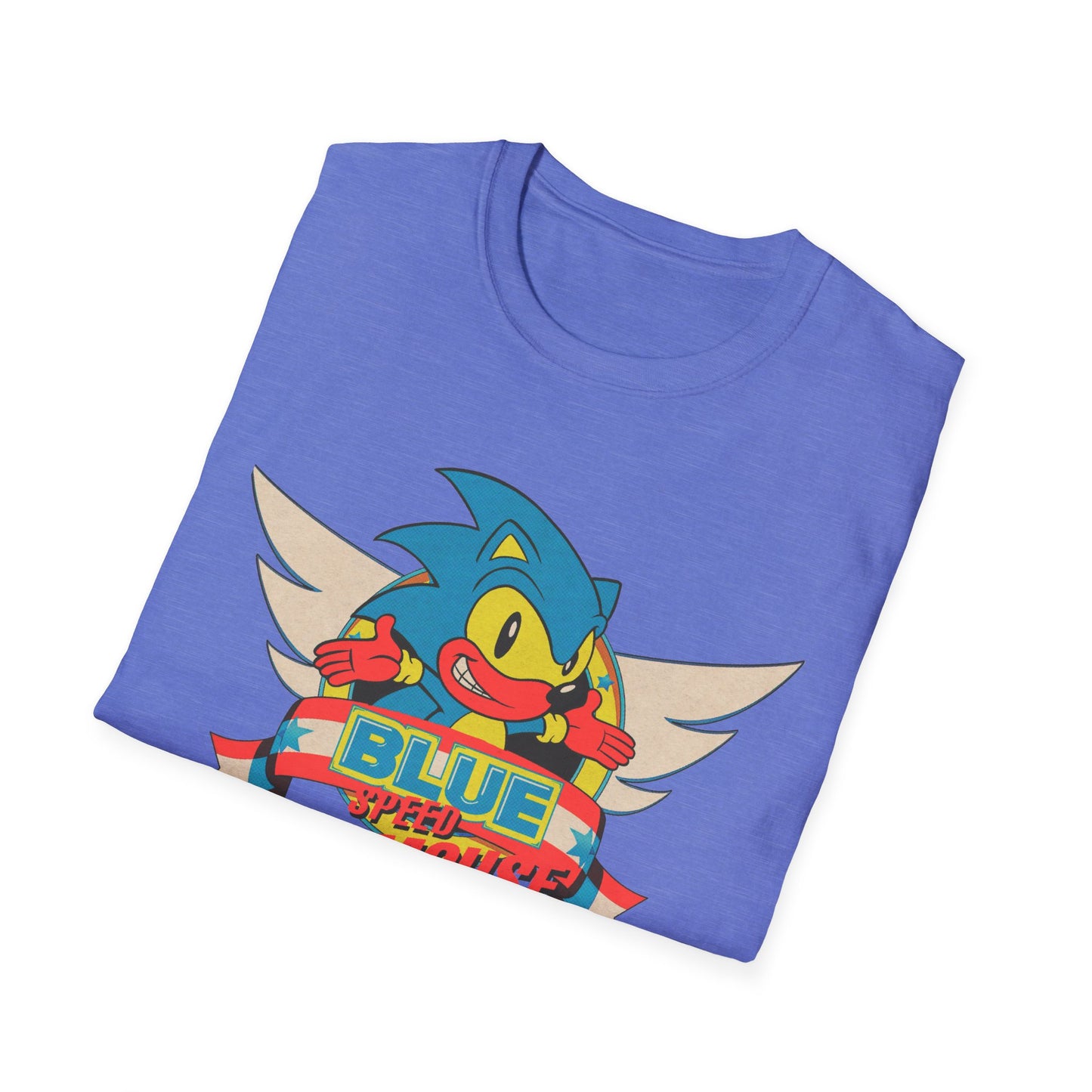 BLUE SPEED MOUSE Bootleg Parody Funny Engrish Unisex Softstyle T-Shirt