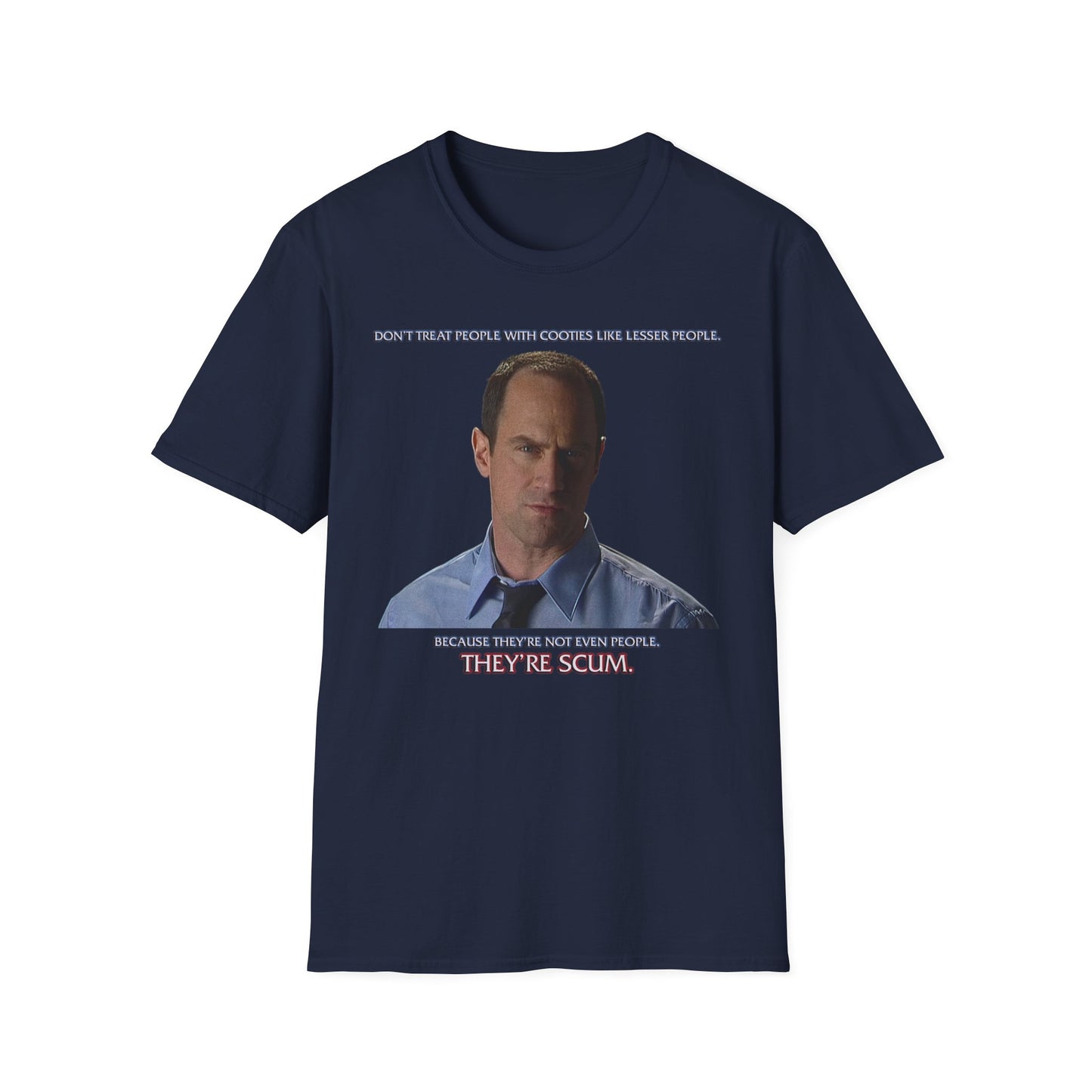 Christopher Meloni Detective Stabler-Inspired Wonder Showzen Cooties PSA Parody Unisex Softstyle T-Shirt