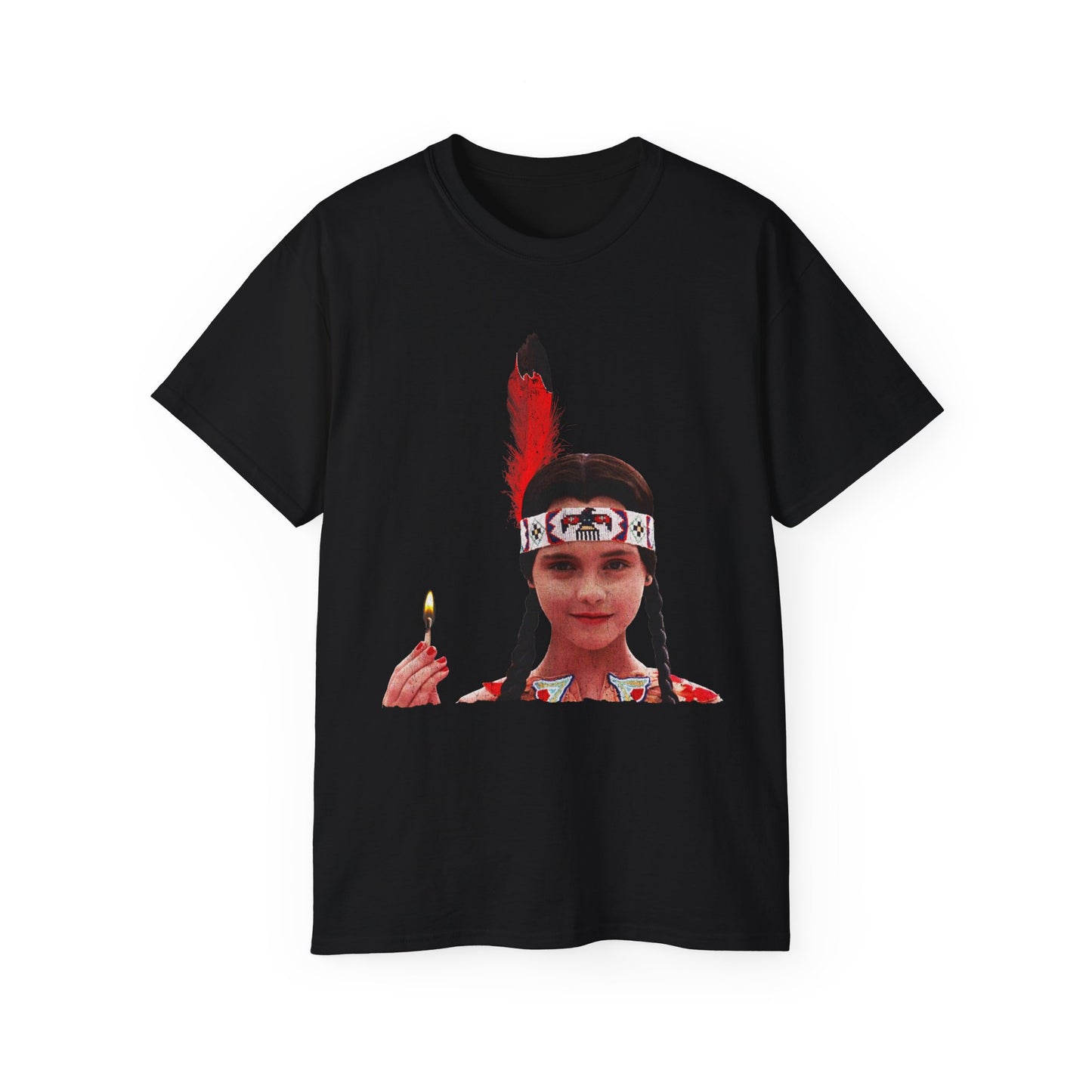 Native American Goth Girl Dark Thanksgiving Play Speech Unisex Ultra Cotton Tee