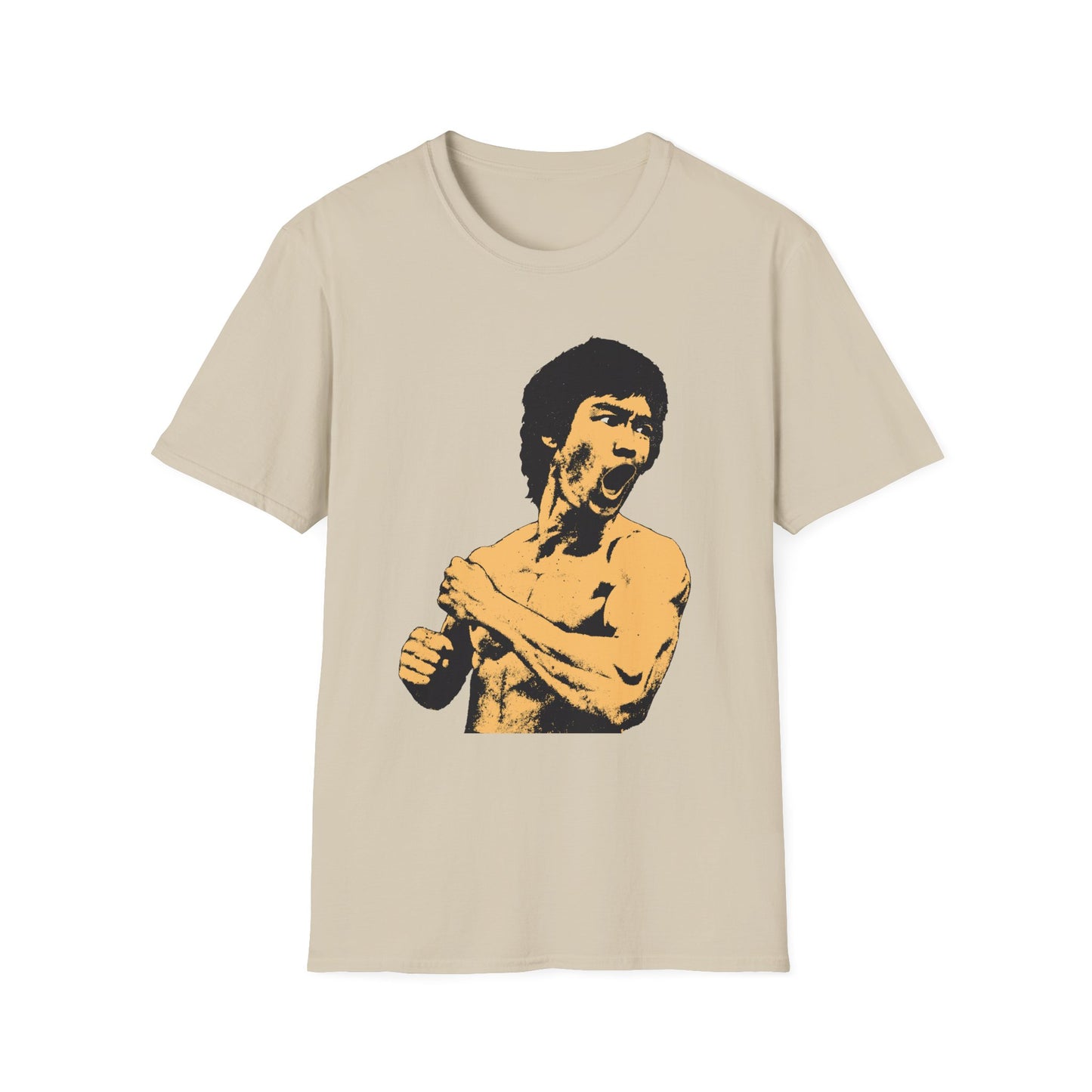 Dragon Kung-Fu Icon Halftone Pop Art Unisex Softstyle T-Shirt