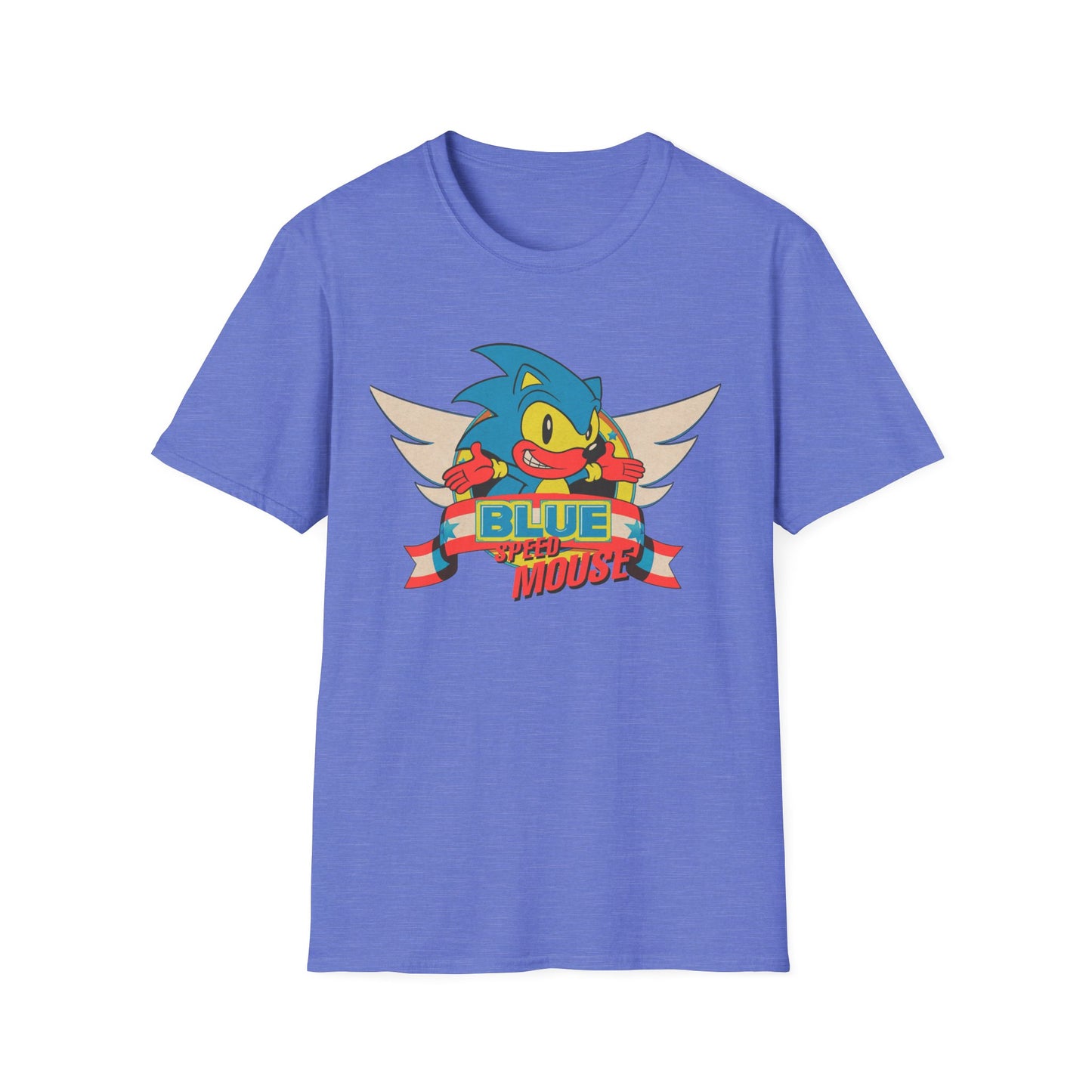 BLUE SPEED MOUSE Bootleg Parody Funny Engrish Unisex Softstyle T-Shirt