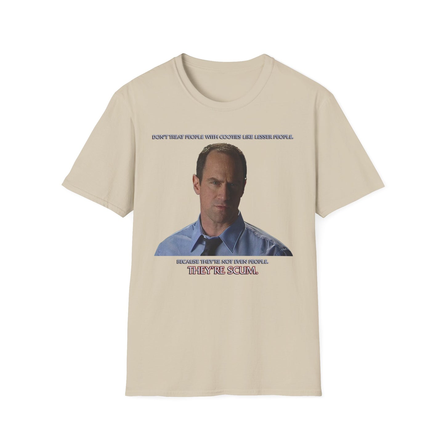 Christopher Meloni Detective Stabler-Inspired Wonder Showzen Cooties PSA Parody Unisex Softstyle T-Shirt