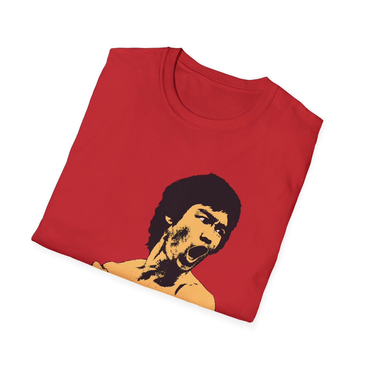 Dragon Kung-Fu Icon Halftone Pop Art Unisex Softstyle T-Shirt