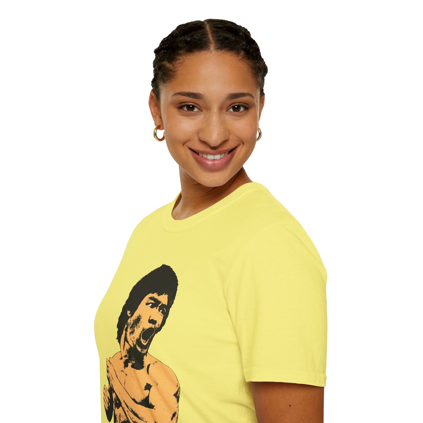Dragon Kung-Fu Icon Halftone Pop Art Unisex Softstyle T-Shirt