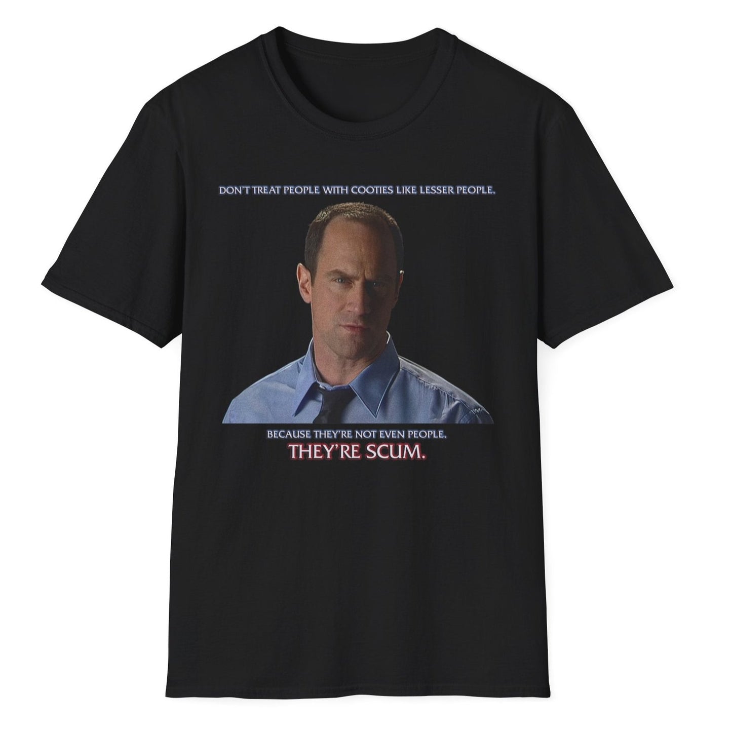 Christopher Meloni Detective Stabler-Inspired Wonder Showzen Cooties PSA Parody Unisex Softstyle T-Shirt