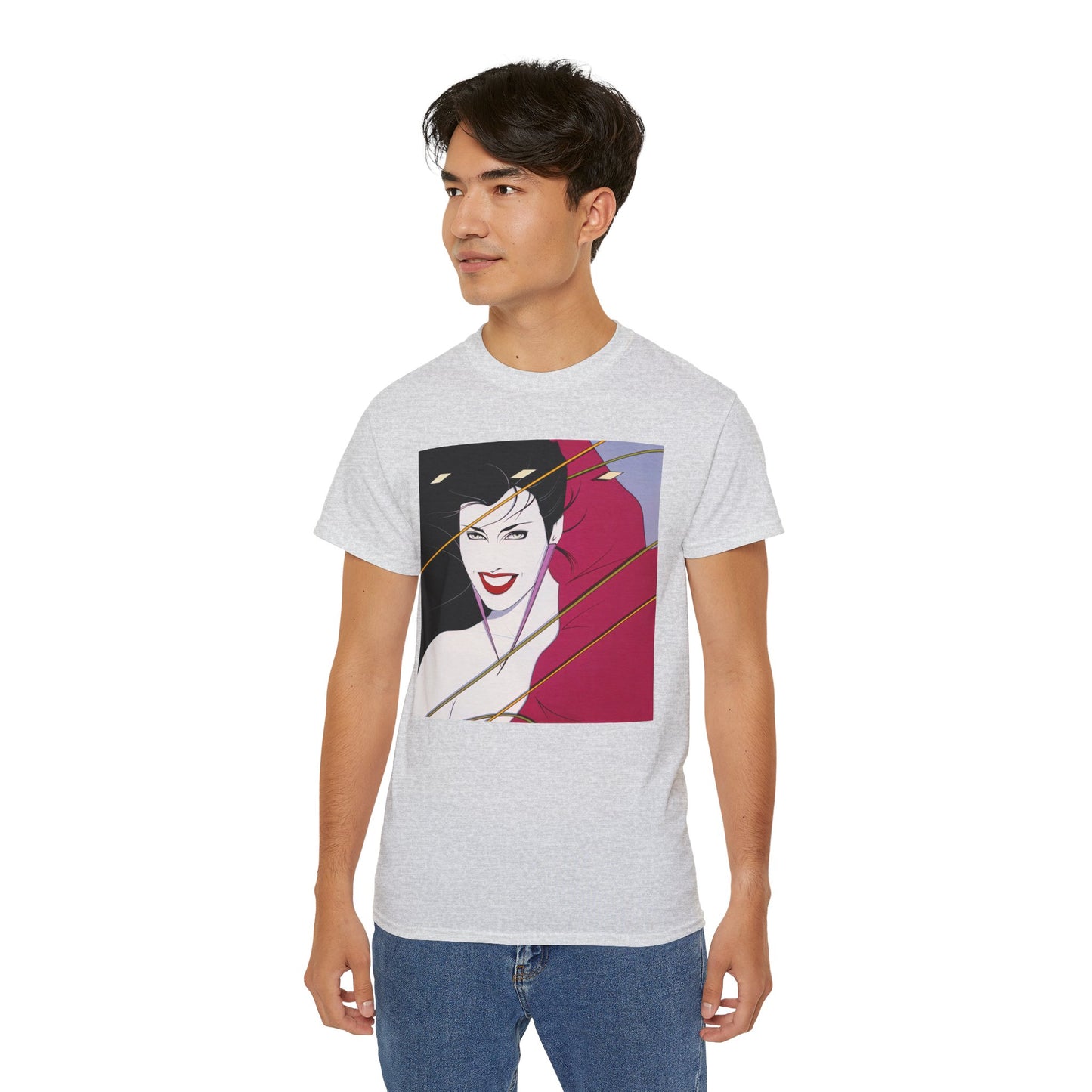 Rock-Inspired Opus 80s New Wave Glam Pop Art Cover Portrait Unisex Tee