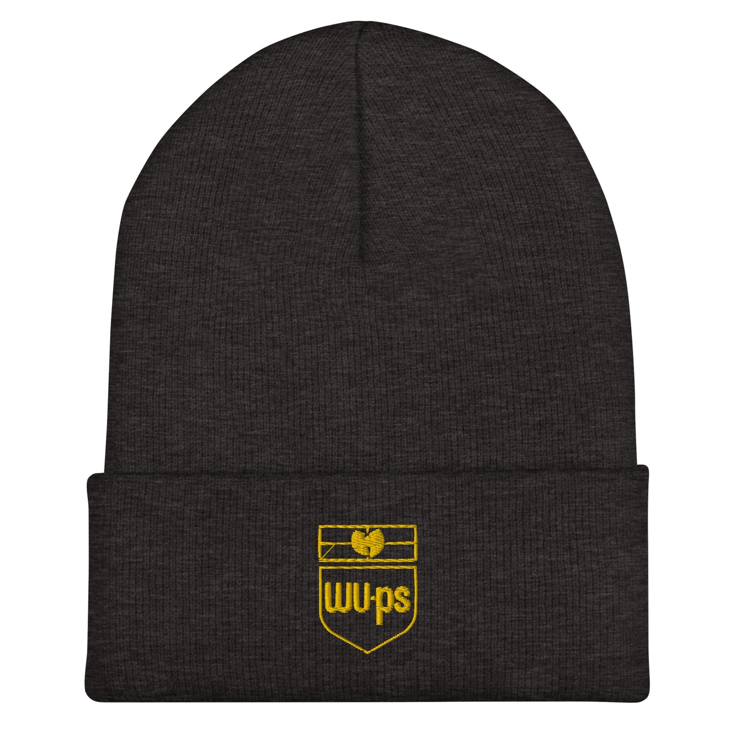 WU-ps Embroidered Logo Cuffed Beanie