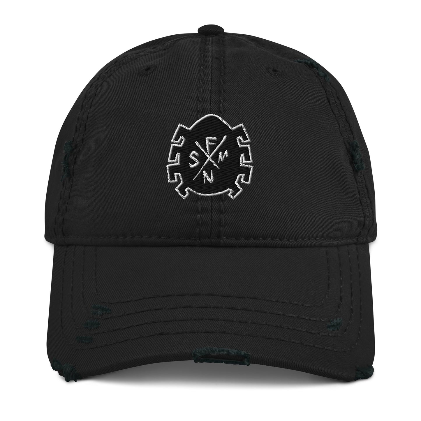 Anarchic Spider Embroidered Patch Logo | Friendly Neighborhood FNSM Punk Rock Style Distressed Cap