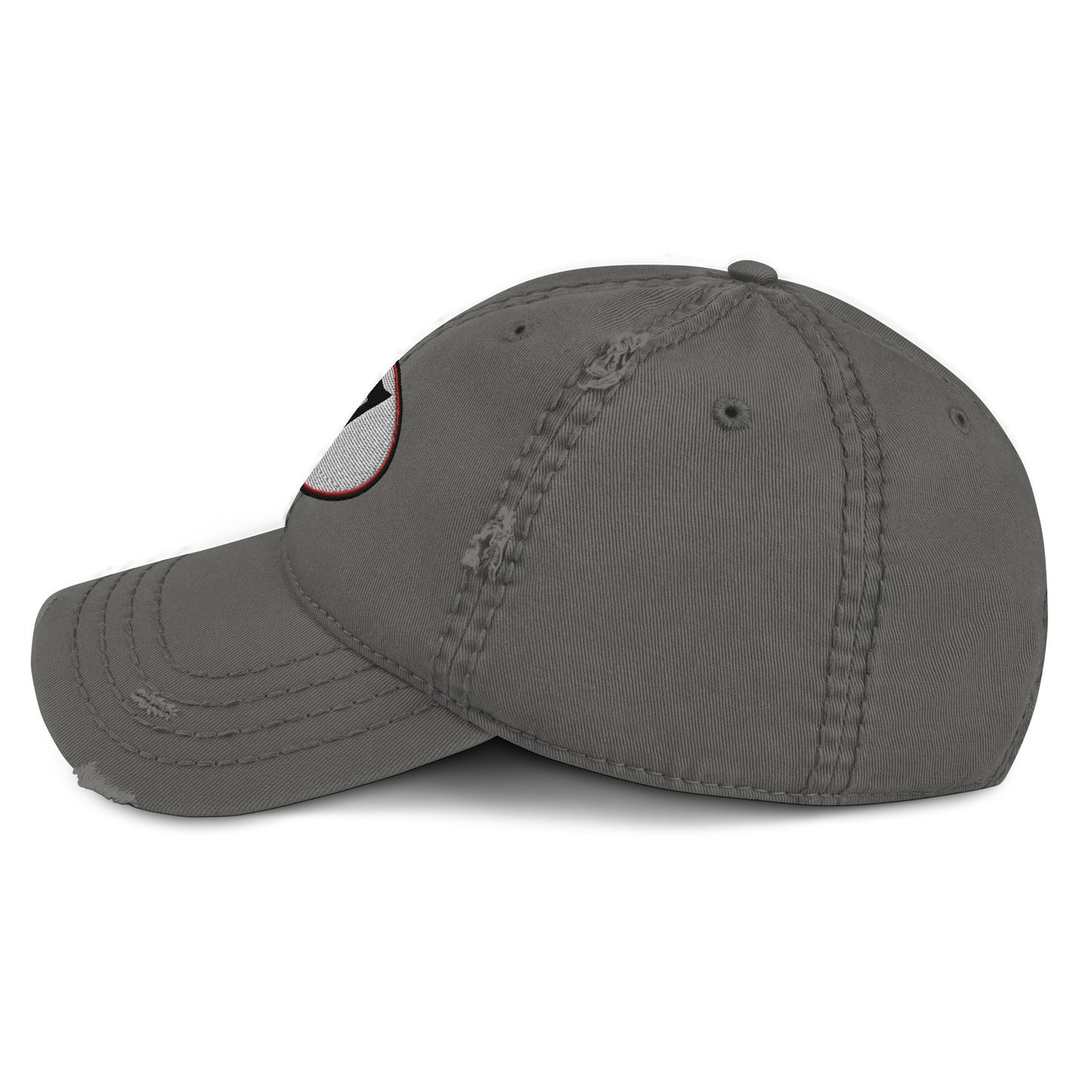 v7 Moto Racer (White) Rear Fairing Number Plate Distressed Baseball Cap