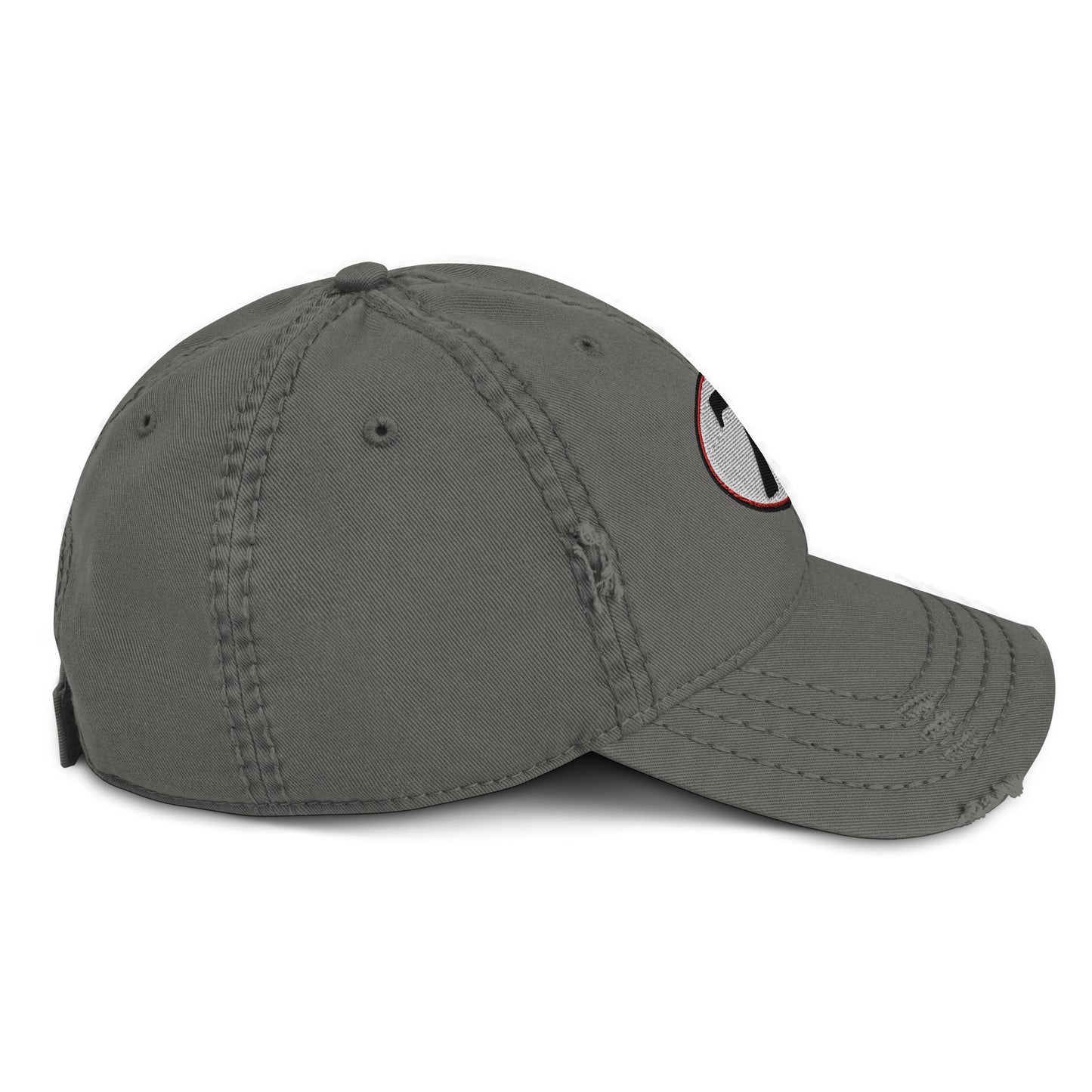 v7 Moto Racer (White) Rear Fairing Number Plate Distressed Baseball Cap