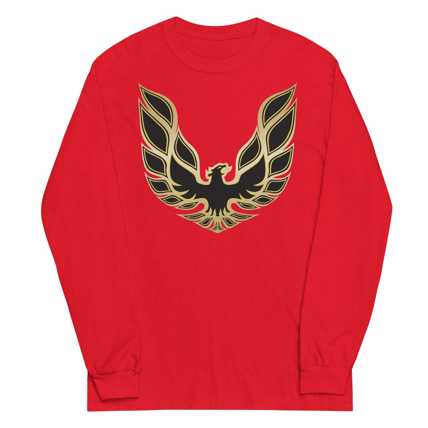 Screaming Chicken Hood Decal 70s Iconic Burt Reynolds Chase Movie Classic Muscle Car Phoenix Emblem Long Sleeve Shirt