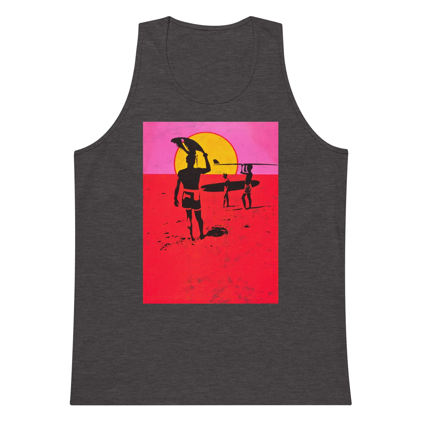 Endless Summer Neon Colors Retro Distressed Premium Tank Top