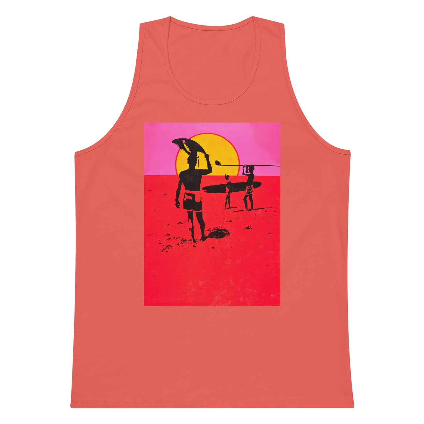 Endless Summer Neon Colors Retro Distressed Premium Tank Top