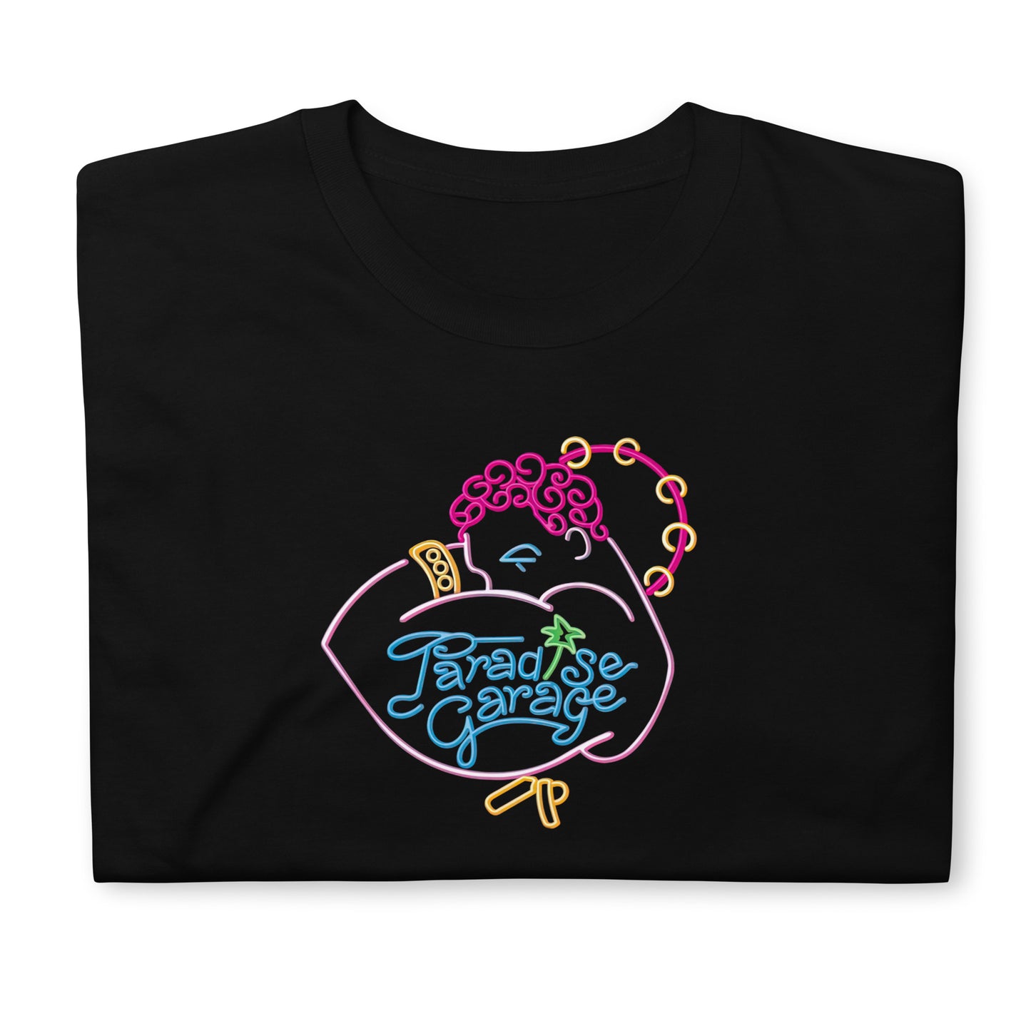 PARADISE GARAGE Neon Disco T-Shirt | Retro Dance Club Graphic Unisex T-Shirt