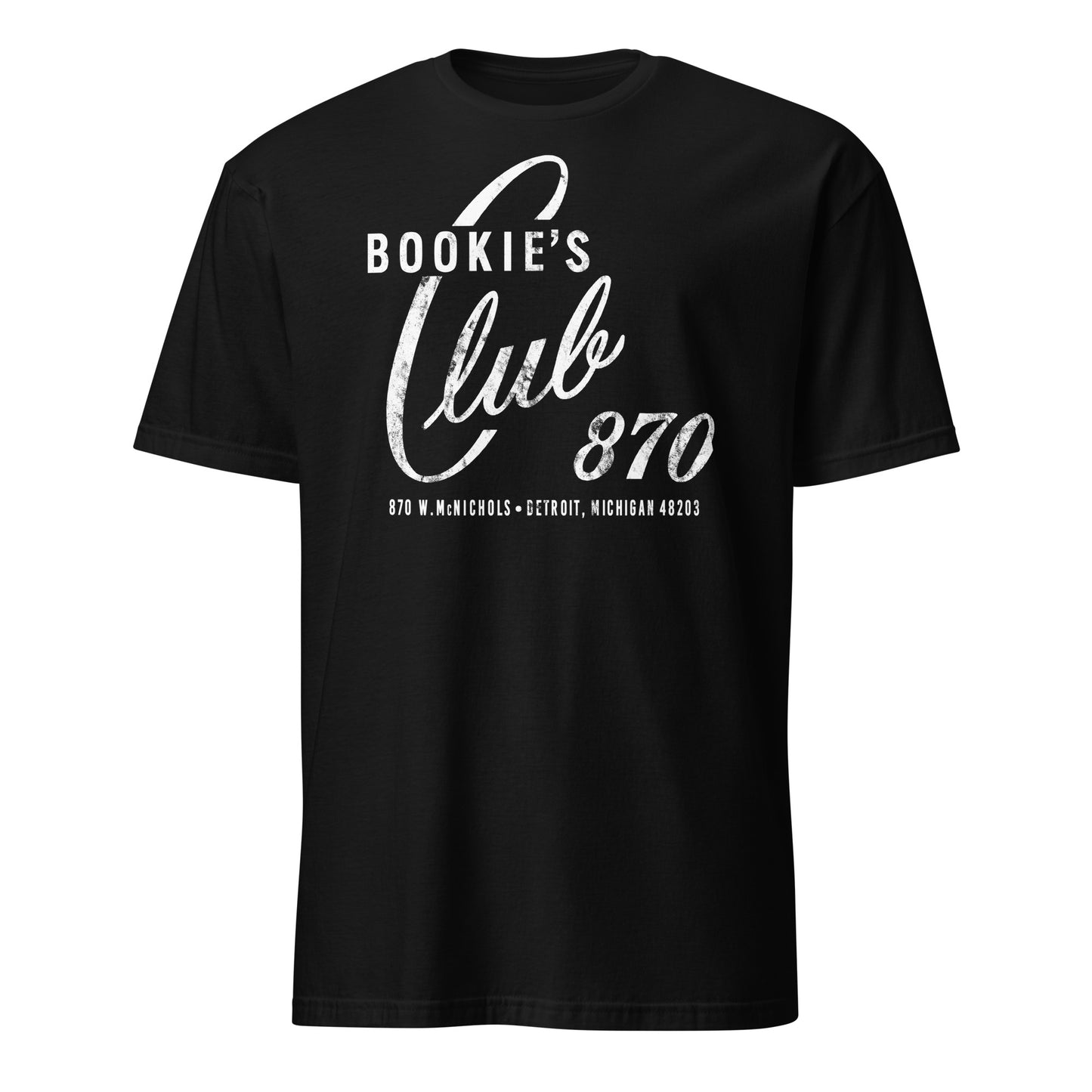 Bookie’s Club 870 Legendary Detroit Punk Venue Distressed Softstyle Unisex T-Shirt