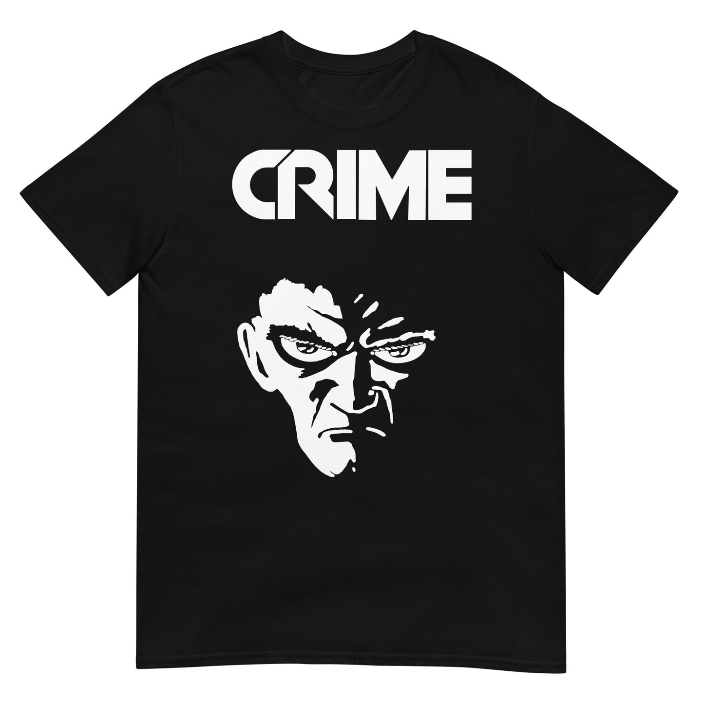 CRIME Raw 70s Punk Face | Softstyle Unisex Rebel Shirt