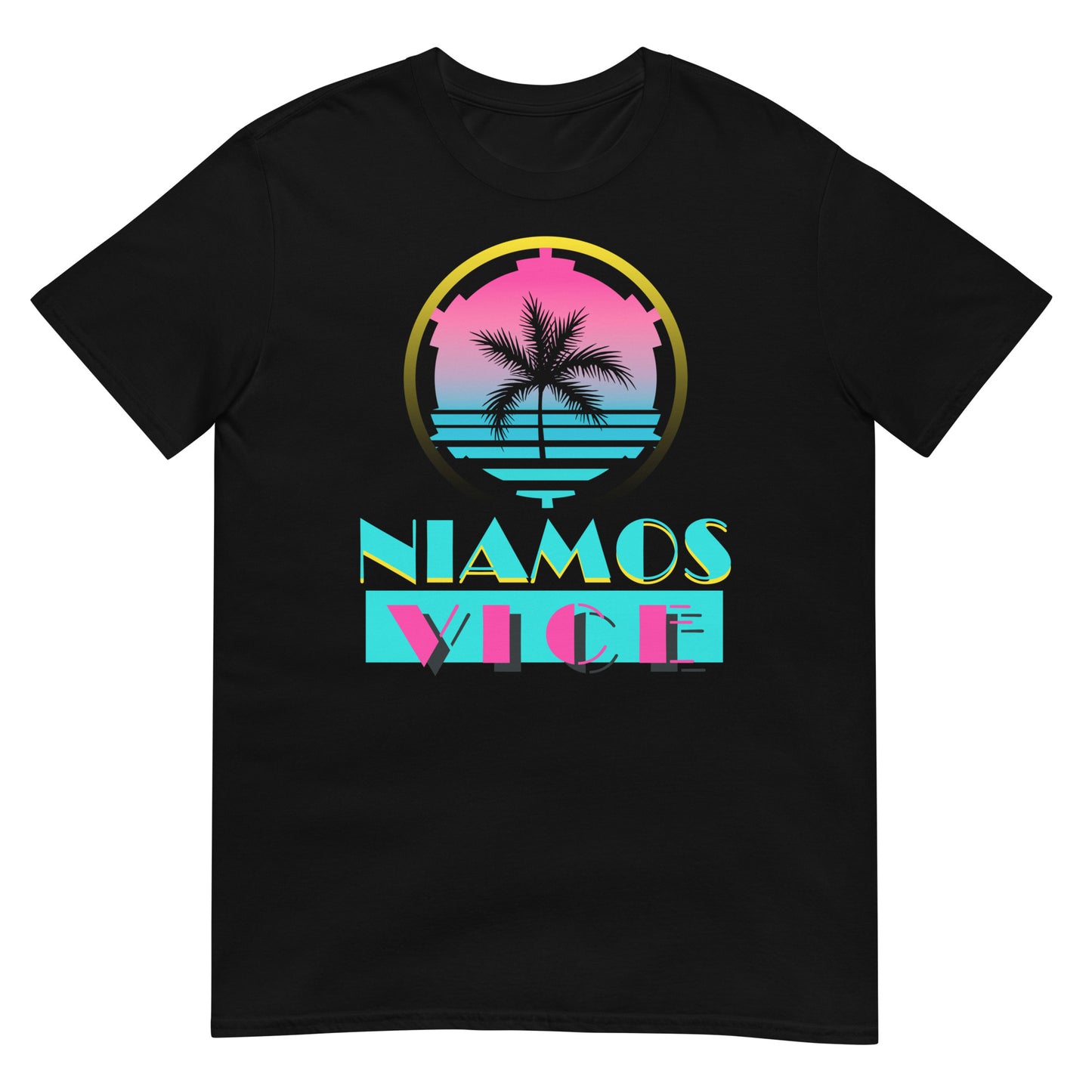 NIAMOS VICE Vaporwave Cassian Space Miami Softstyle Mashup Tee