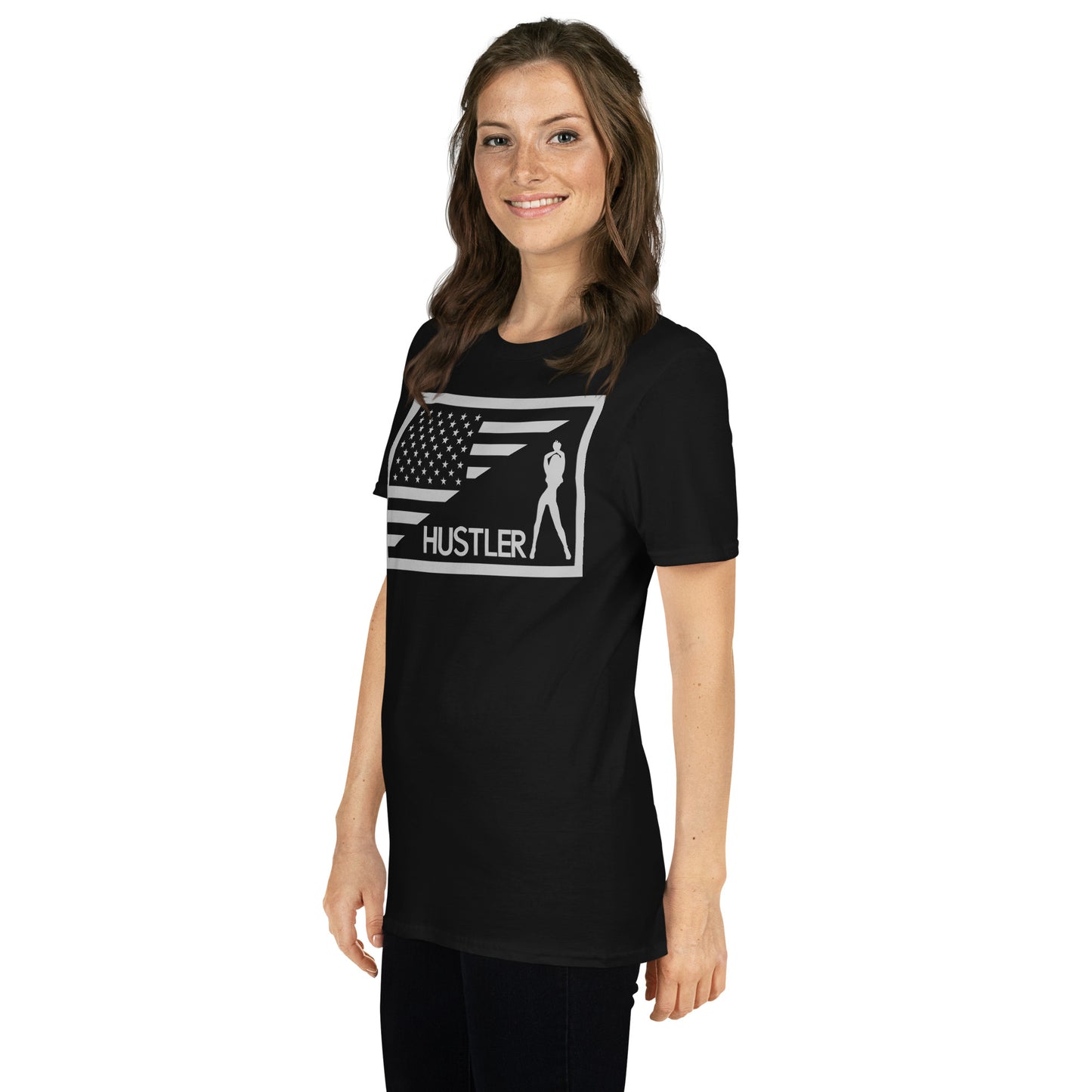 Hustler Chrome Flag Softstyle Unisex T-Shirt
