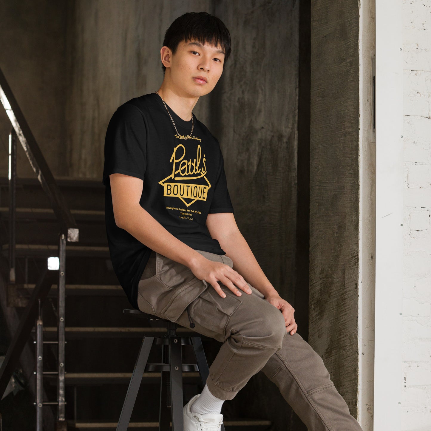 Paul’s Boutique “The Best in Men’s Clothing” Diamond Logo (Gold) Softstyle Tee