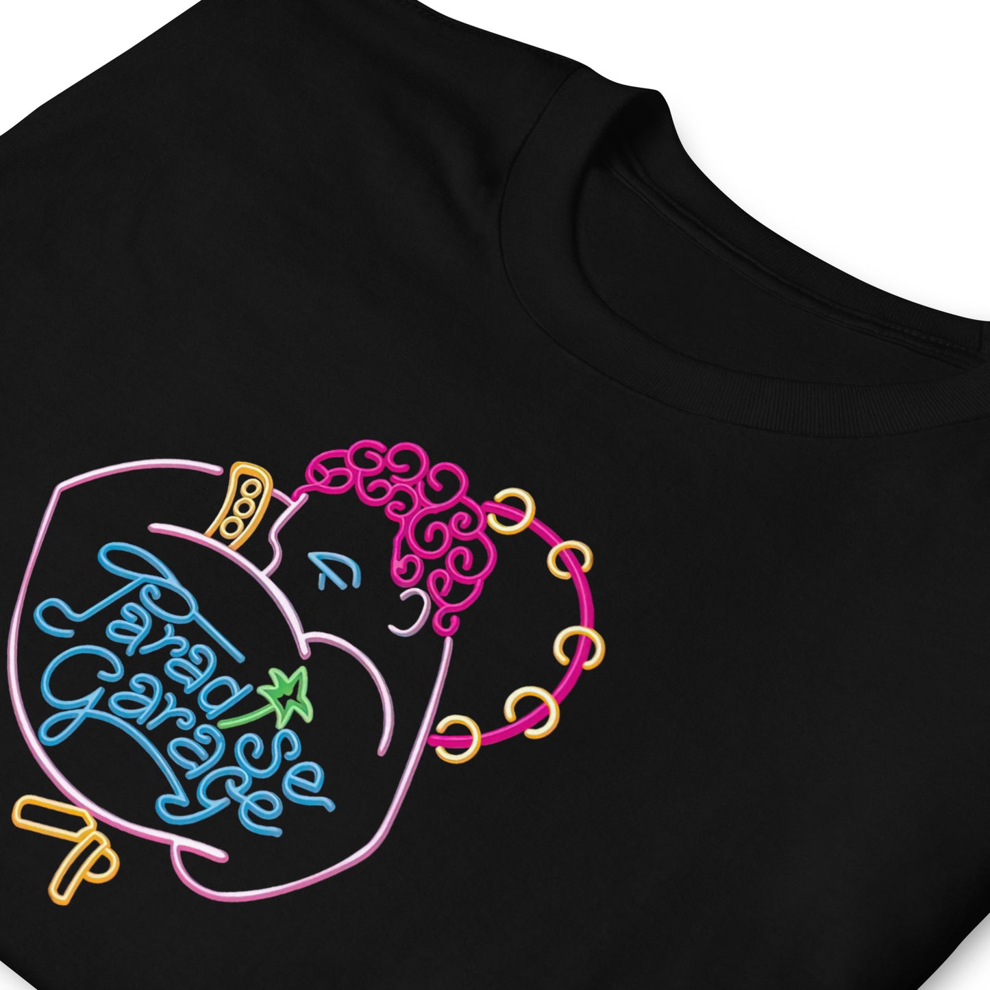 PARADISE GARAGE Neon Disco T-Shirt | Retro Dance Club Graphic Unisex T-Shirt