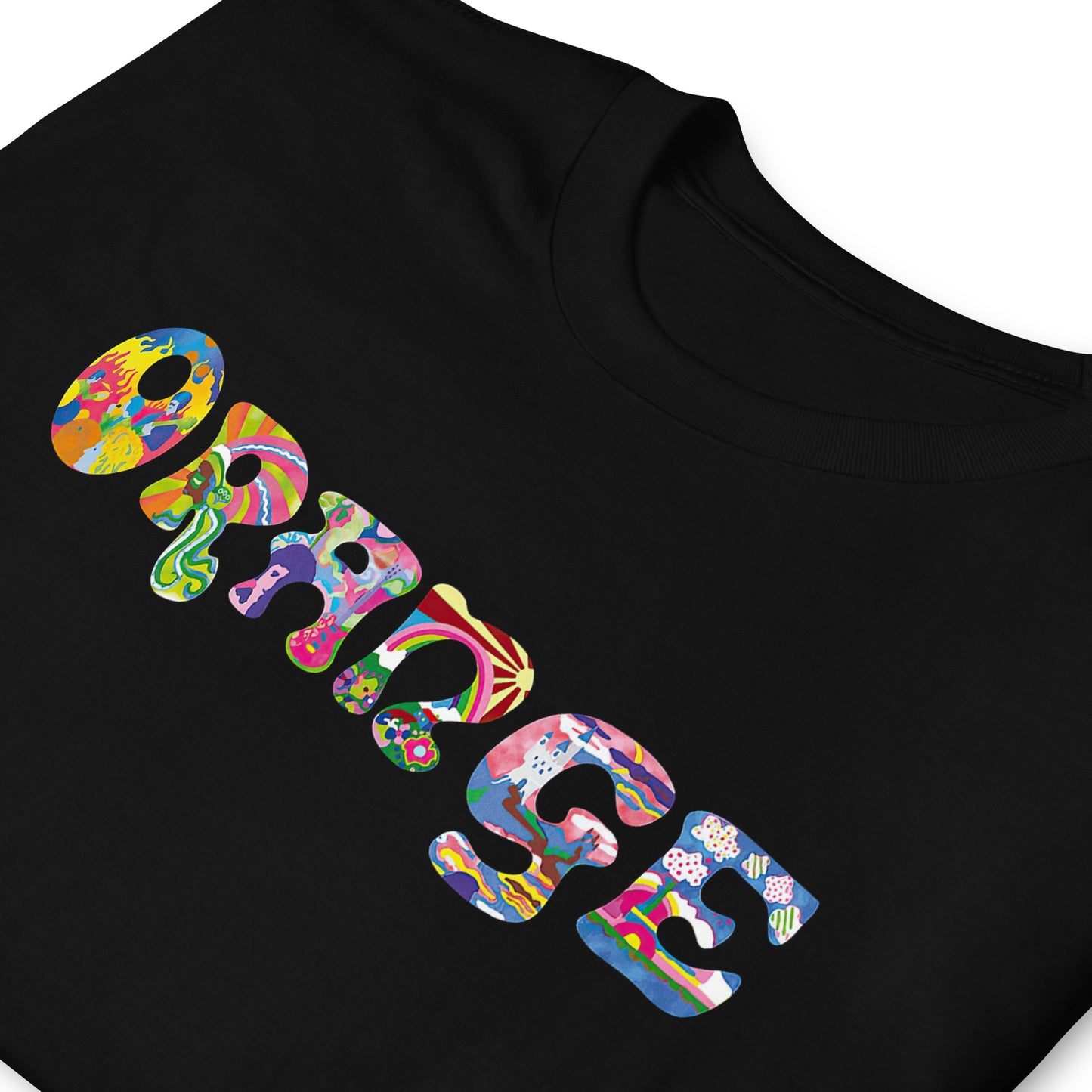 Orange Psychedelic Logo Softstyle Unisex T-Shirt