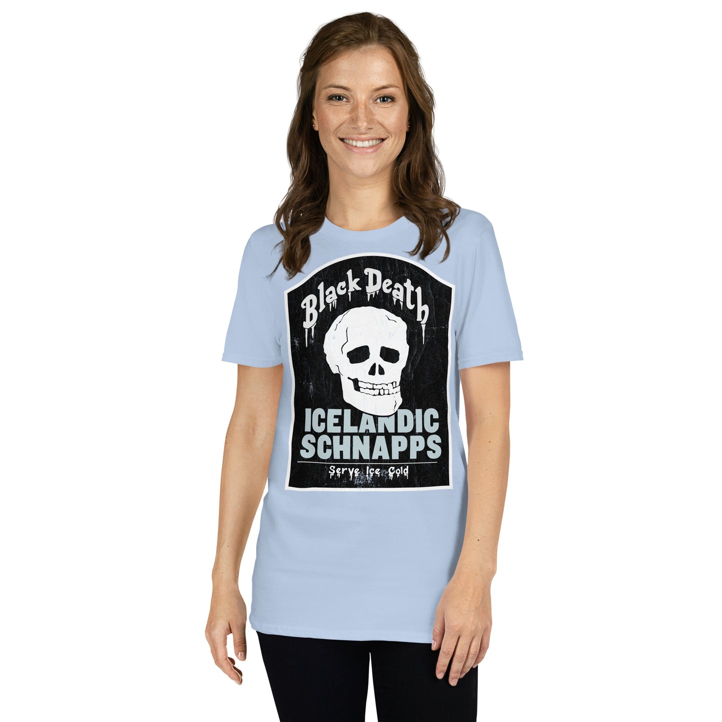 BD Icelandic Schnapps Tombstone Distressed Softstyle Unisex T-Shirt