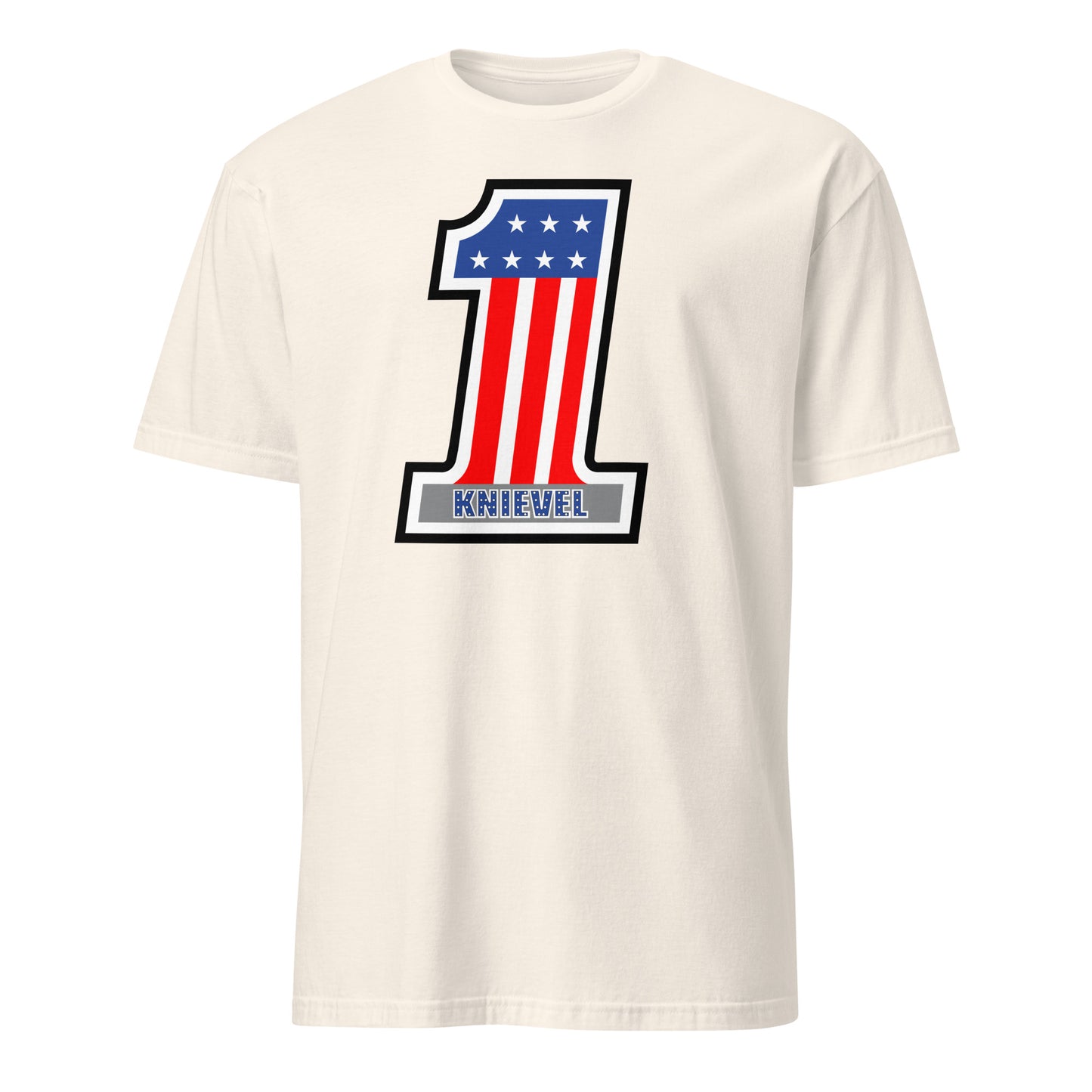 Number One Stars & Stripes Stuntman Motorcycle Racing #1 Softstyle Unisex T-Shirt