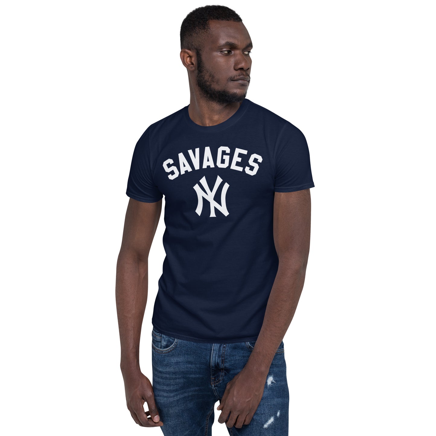 NEW YORK SAVAGES NY (White) Softstyle Unisex T-Shirt