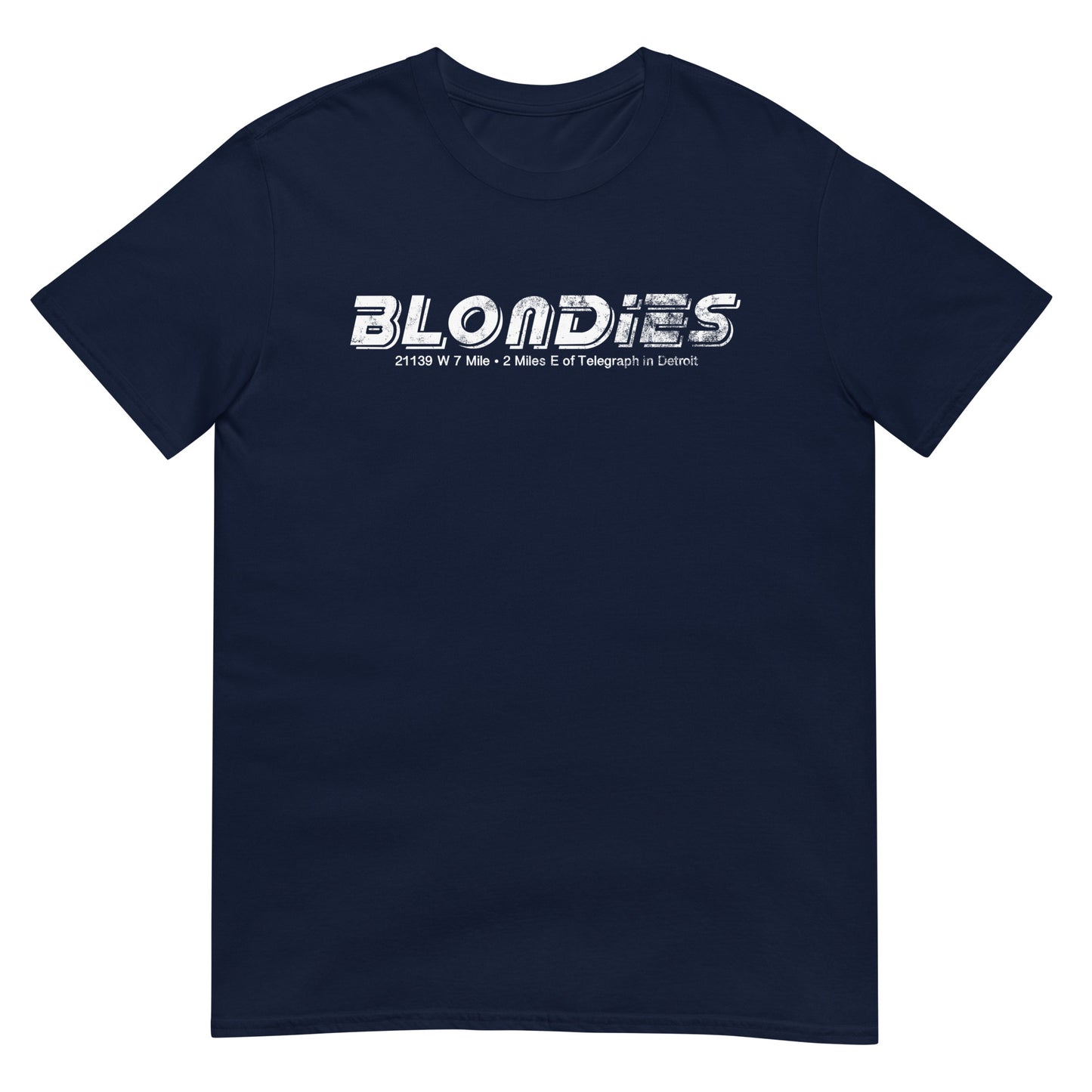 Blondies Detroit Legendary Rock Club Distressed Softstyle Venue Tee