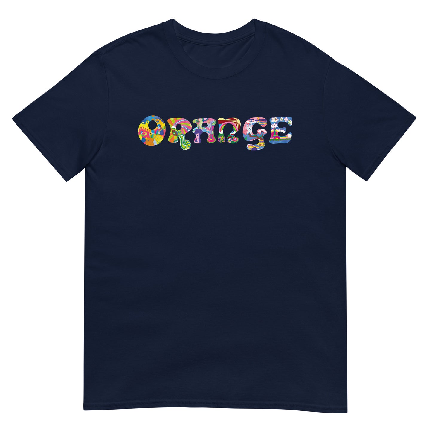 Orange Psychedelic Logo Softstyle Unisex T-Shirt