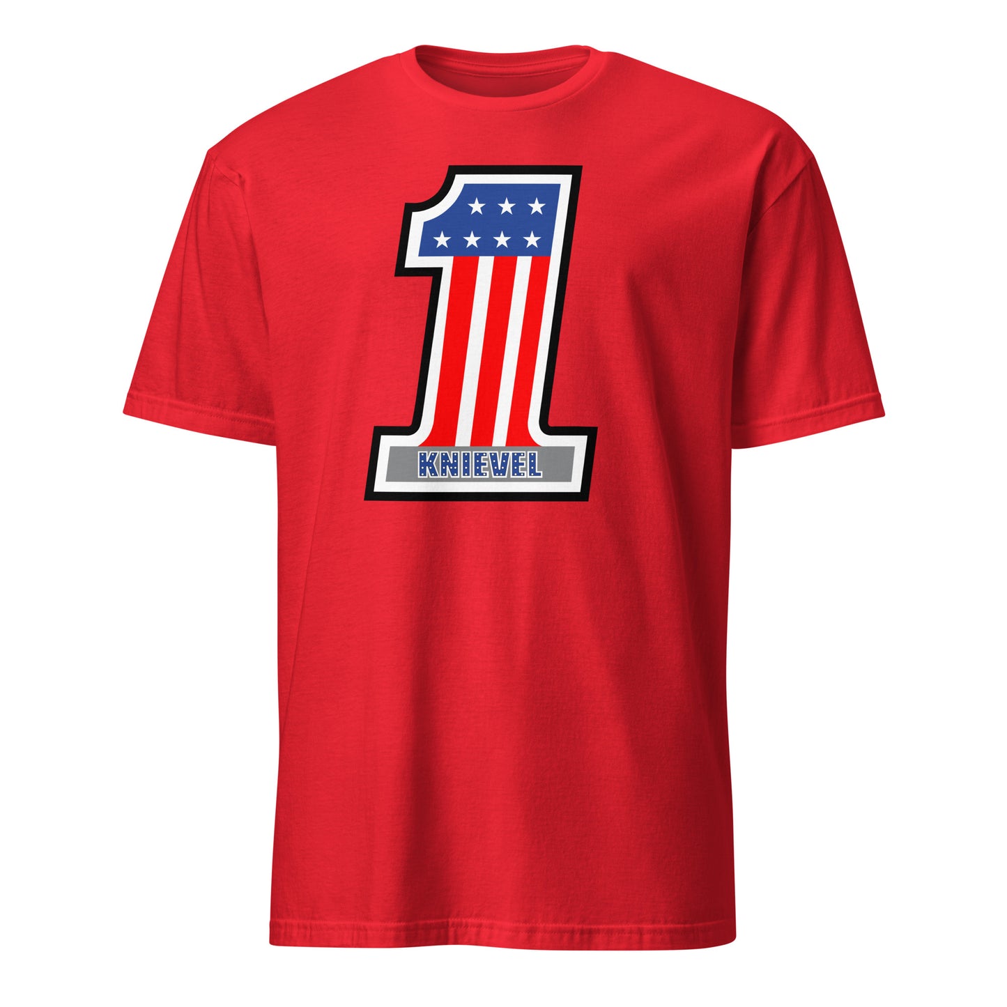 Number One Stars & Stripes Stuntman Motorcycle Racing #1 Softstyle Unisex T-Shirt
