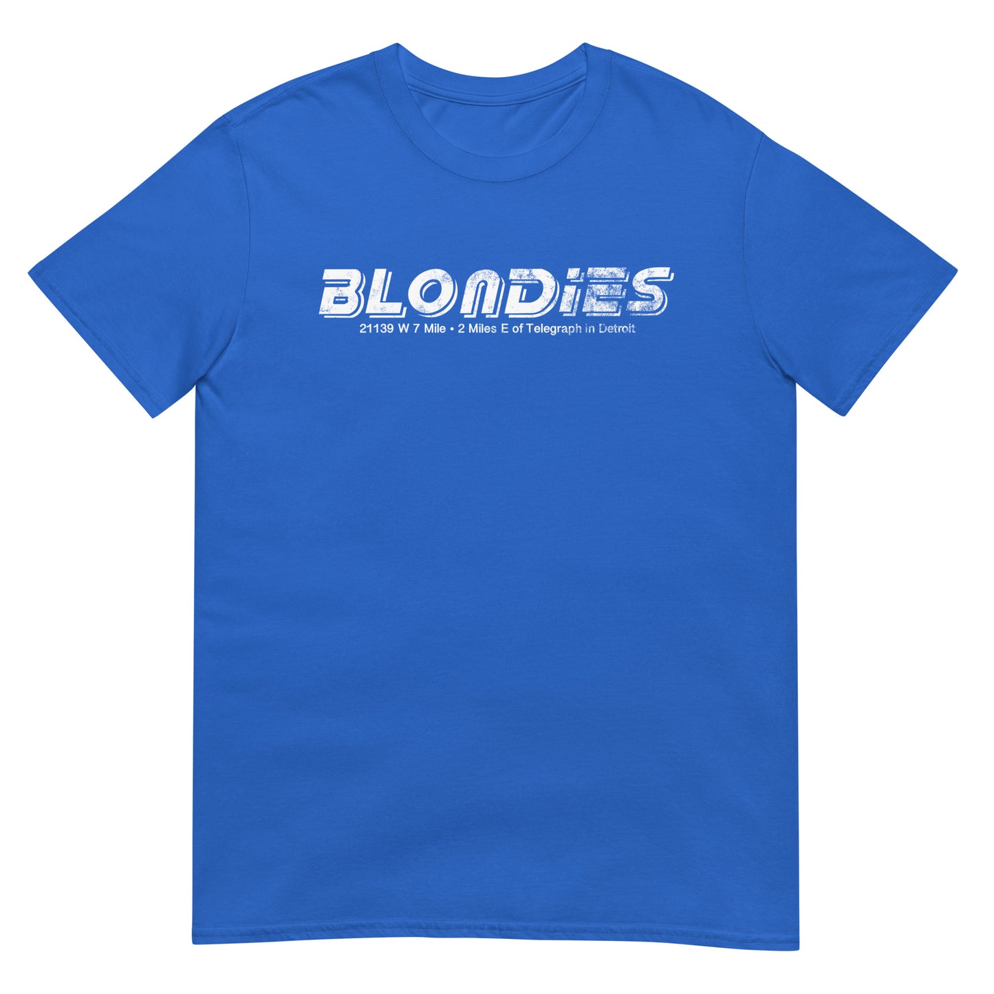 Blondies Detroit Legendary Rock Club Distressed Softstyle Venue Tee