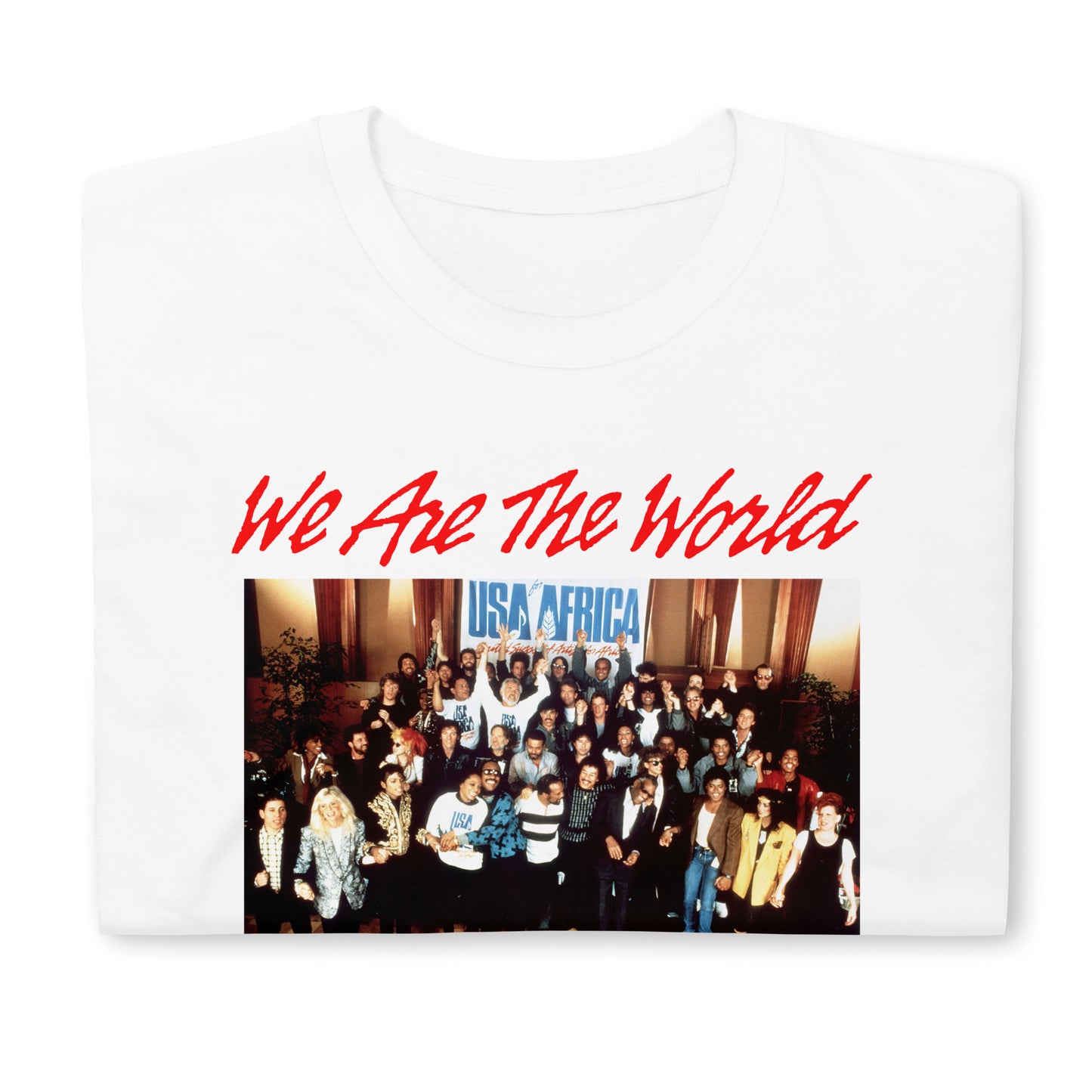 We Are The World 80s Musical Supergroup Softstyle T-Shirt
