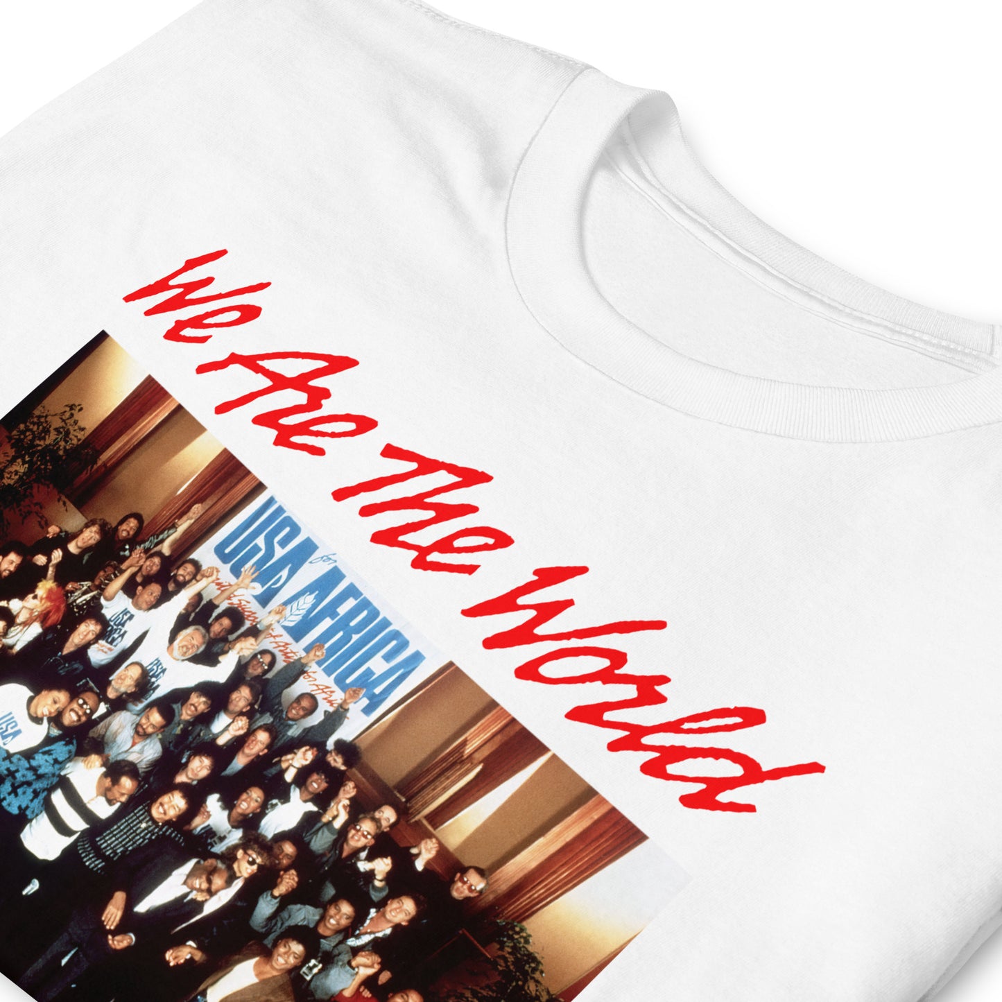 We Are The World 80s Musical Supergroup Softstyle T-Shirt