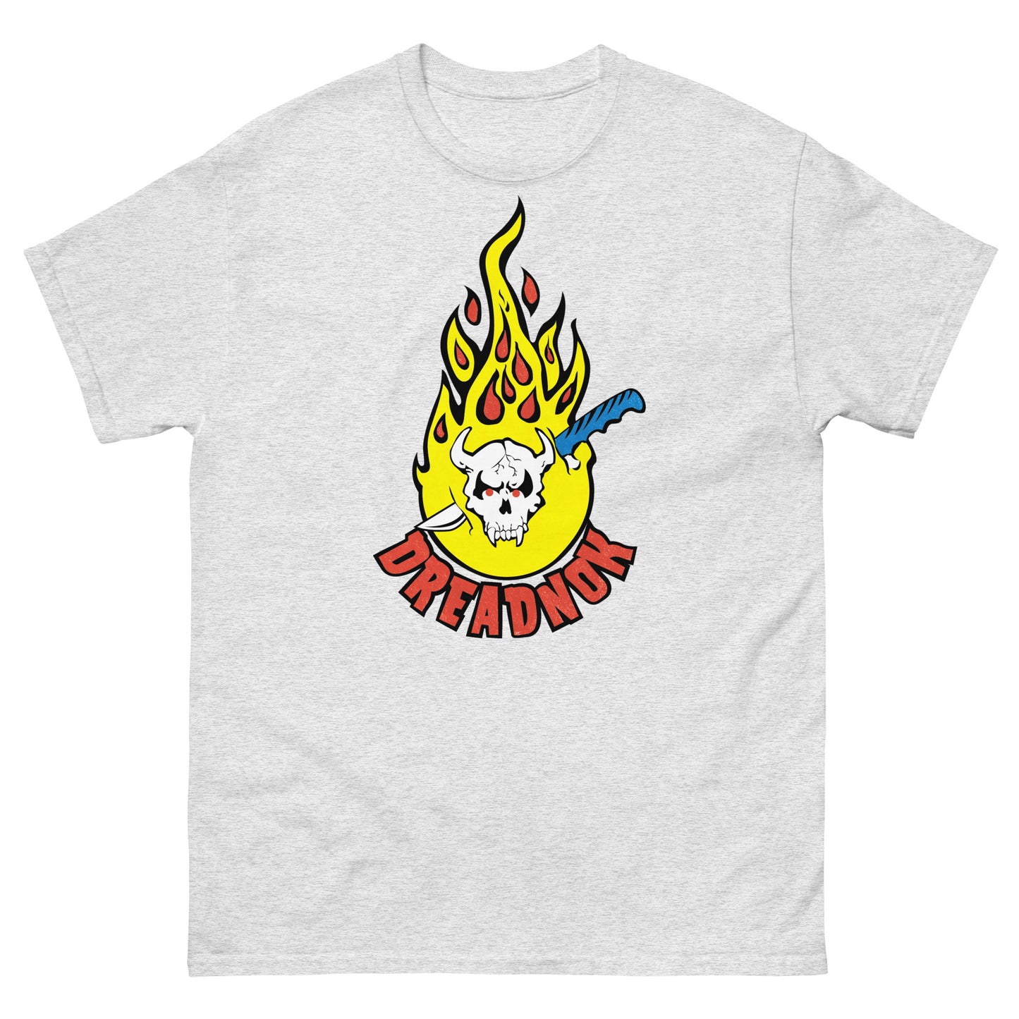 Dreadnok Skull & Flames Logo Tattoo Distressed Unisex Classic Tee