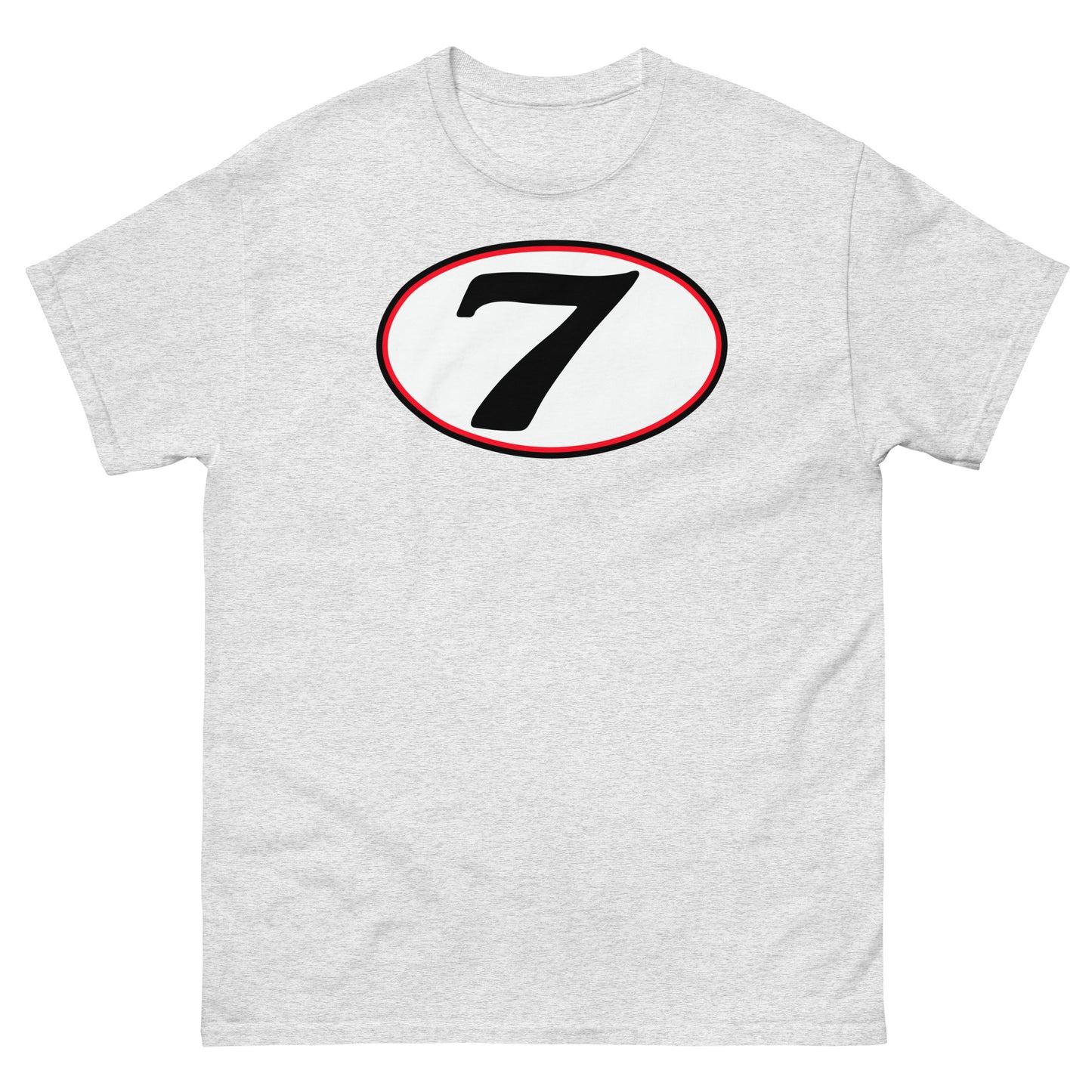 v7 Moto Racer (White) Rear Fairing Number Plate Unisex Classic Tee