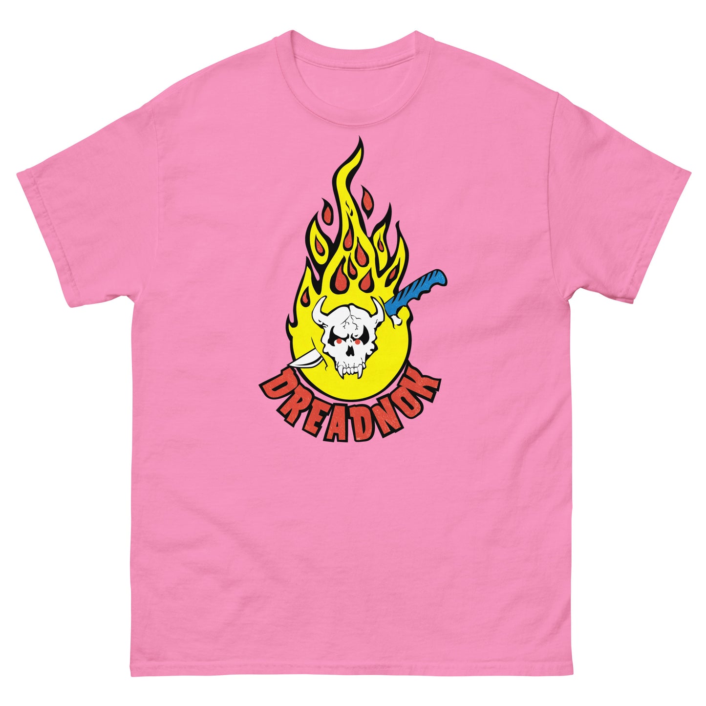 Dreadnok Skull & Flames Logo Tattoo Distressed Unisex Classic Tee