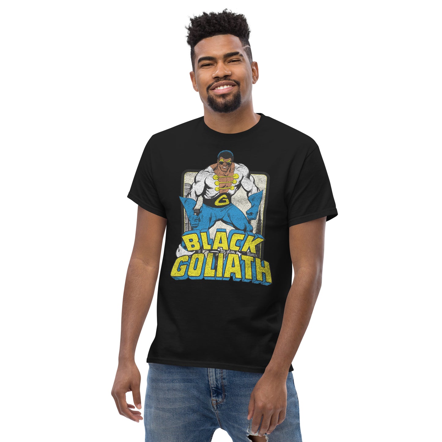 Black Goliath Retro Superhero Distressed Unisex Classic Tee