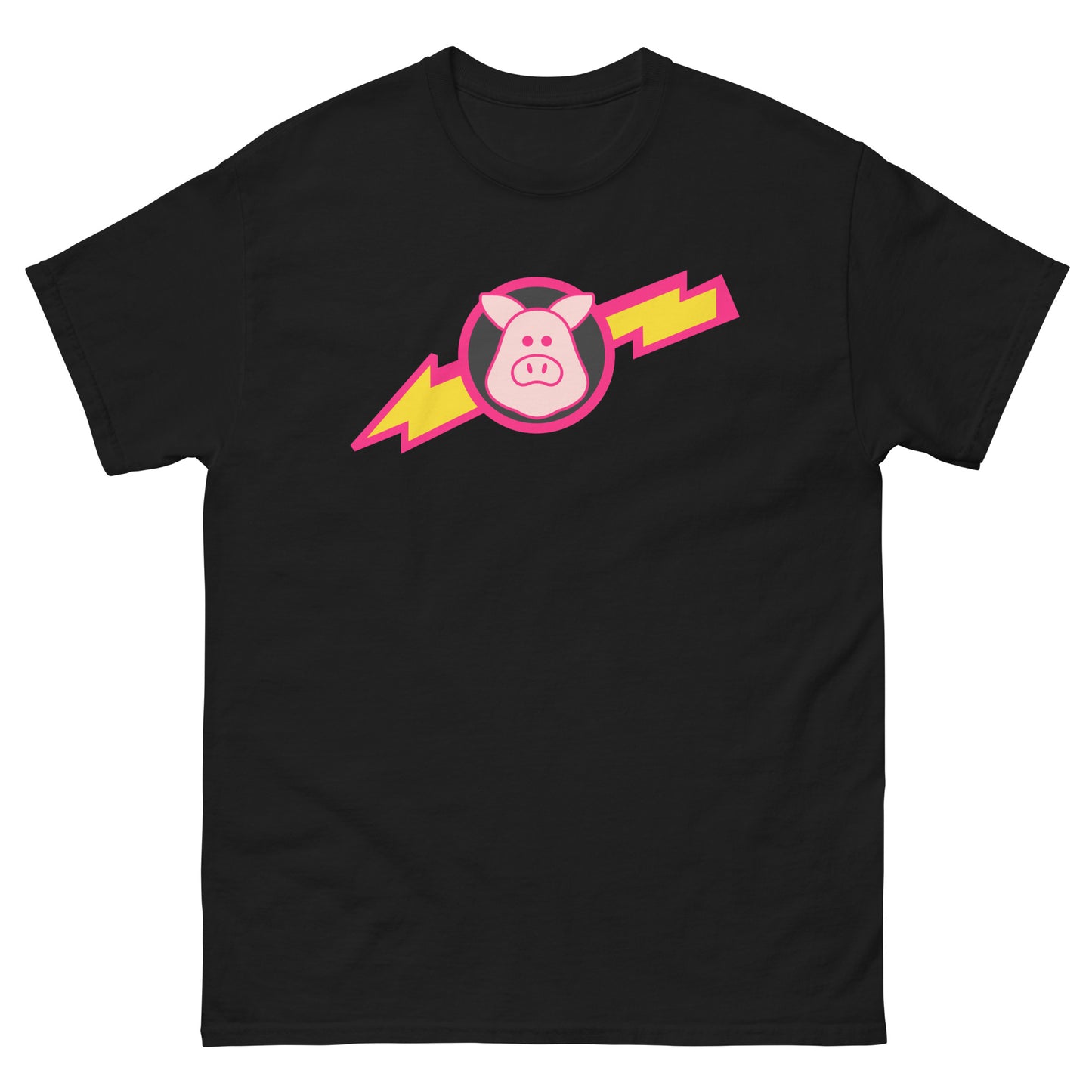 Space Pigs Lightning Bolt Logo Sci-Fi Parody Cosplay Tee