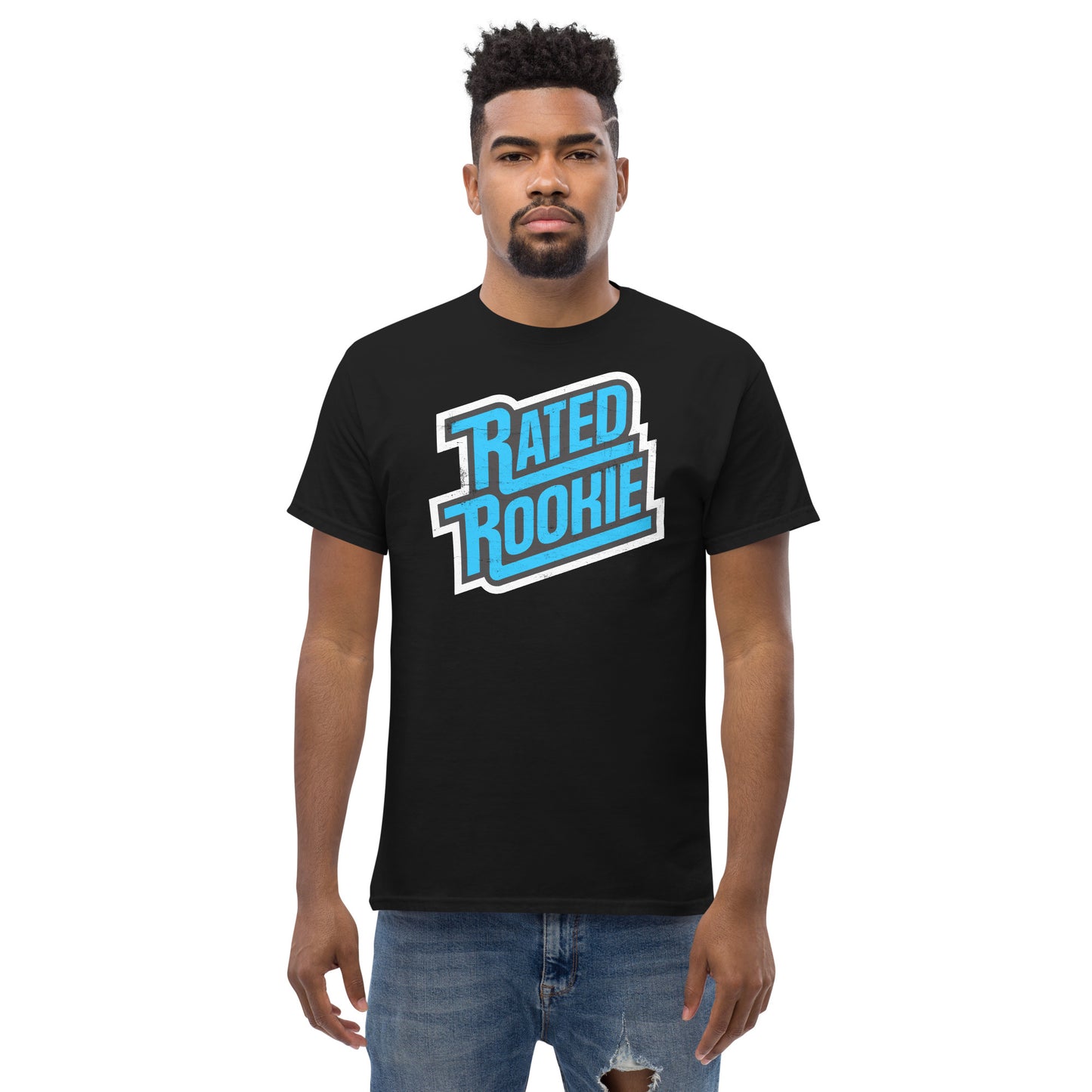 Rated Rookie Trading Card Logo Distressed Unisex Classic Tee
