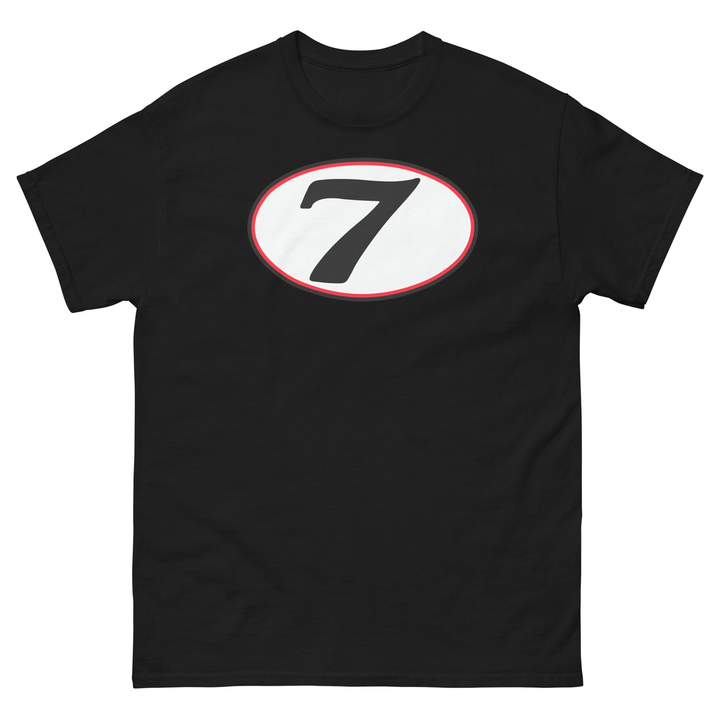 v7 Moto Racer (White) Rear Fairing Number Plate Unisex Classic Tee