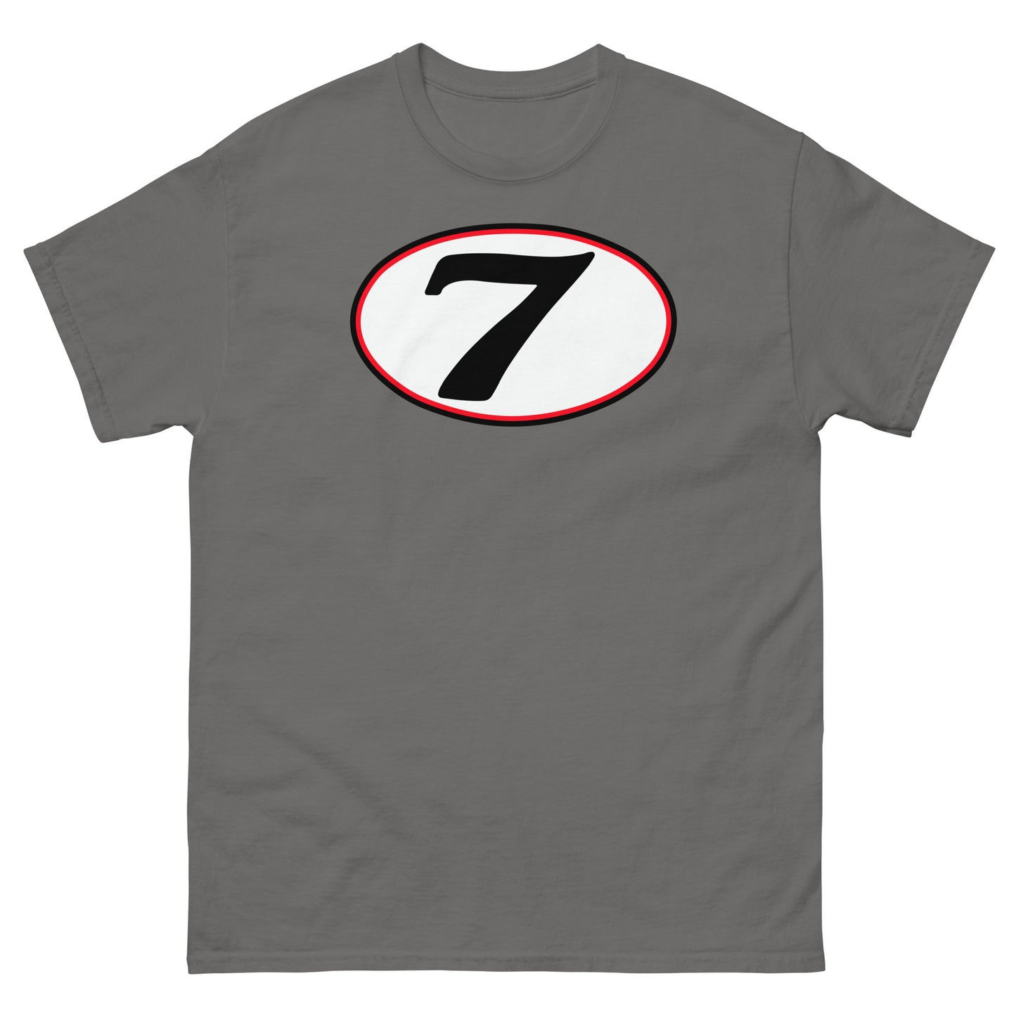 v7 Moto Racer (White) Rear Fairing Number Plate Unisex Classic Tee